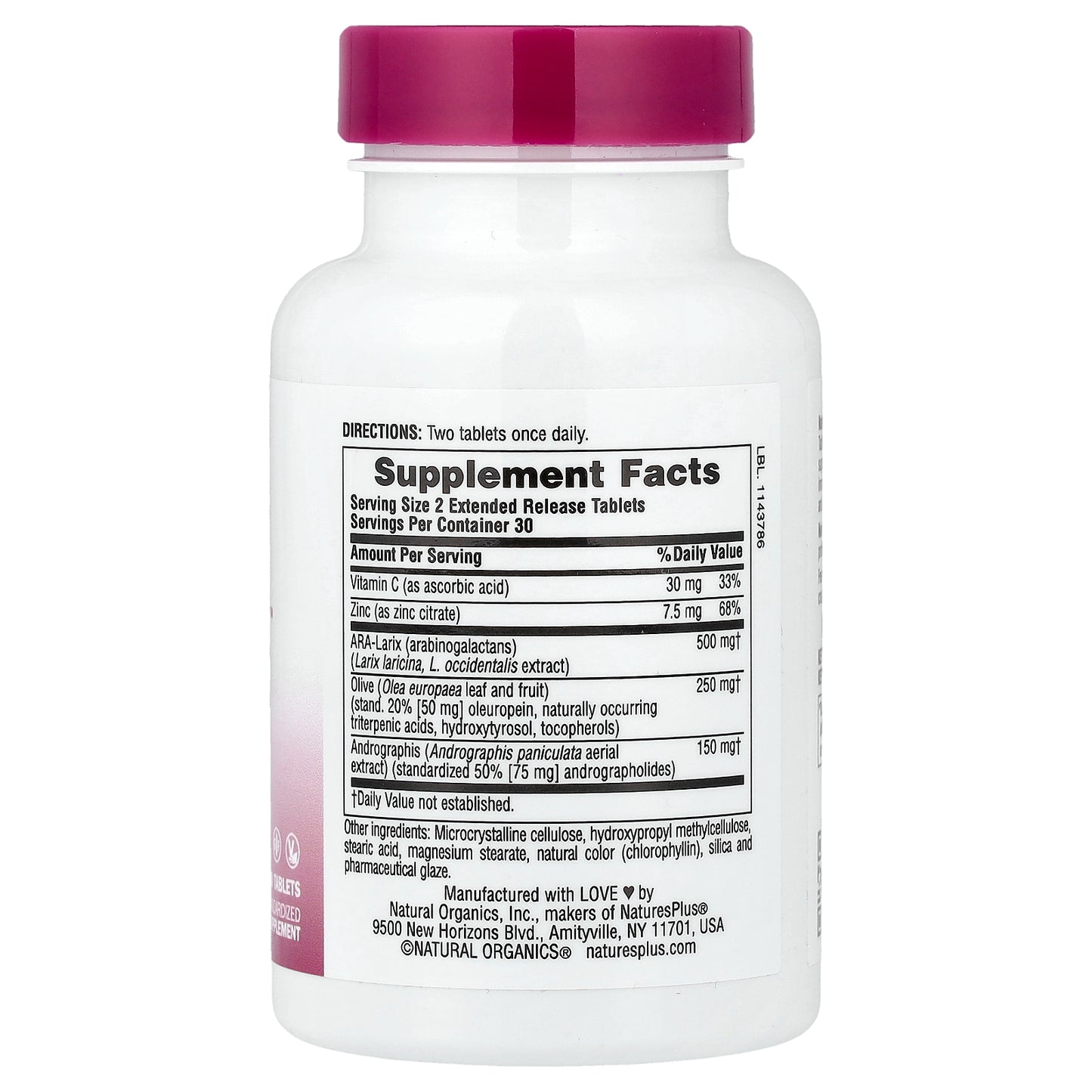 NaturesPlus, Herbal Actives, Extended Release Tri-Immune™, 60 Tablets