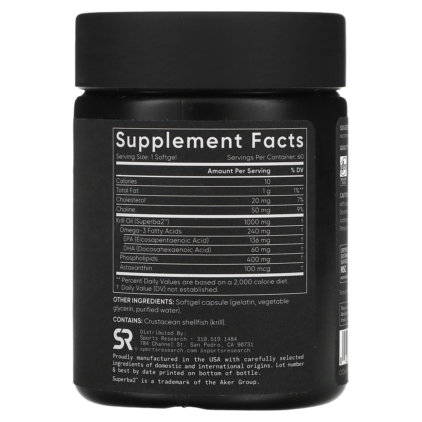 Sports Research, Omega-3 Krill Oil, 1,000 mg, 60 Softgels