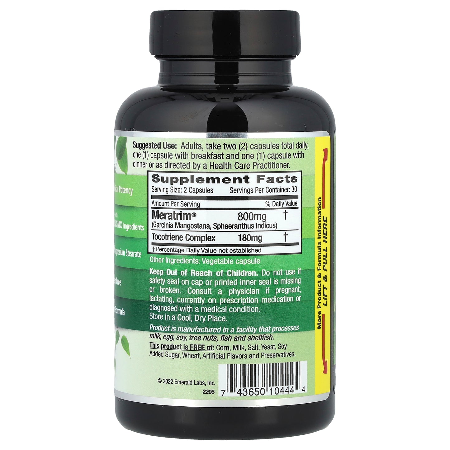 Emerald Laboratories, Meratrim®, Stimulant Free, 60 Vegetable Caps