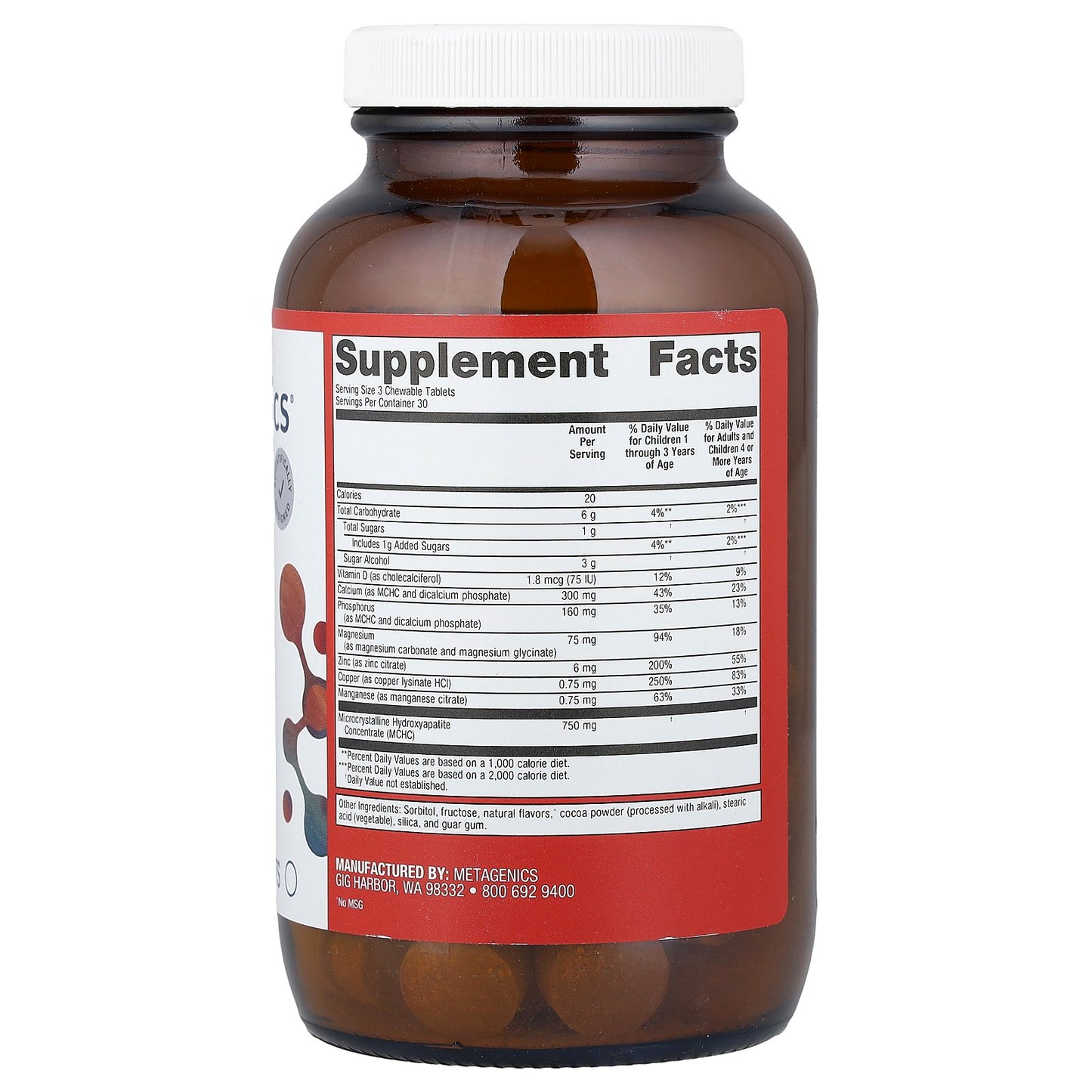 Metagenics, Bone Builder® Chewable, 90 Tablets