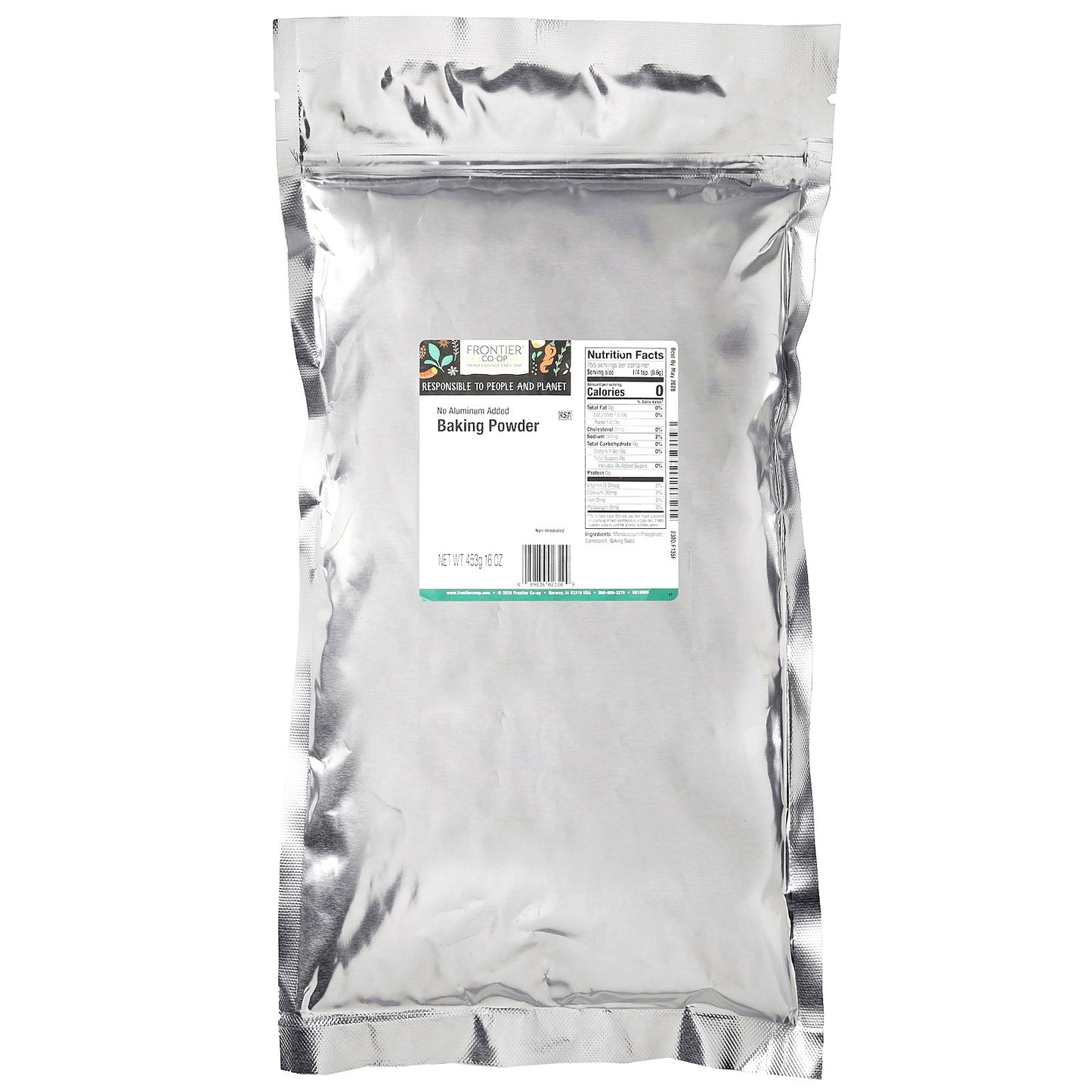 Frontier Co-op, Baking Powder, 16 oz (453 g)