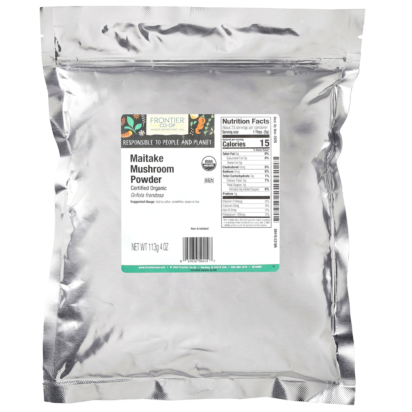 Frontier Co-op, Organic Maitake Mushroom Powder , 4 oz (113 g)
