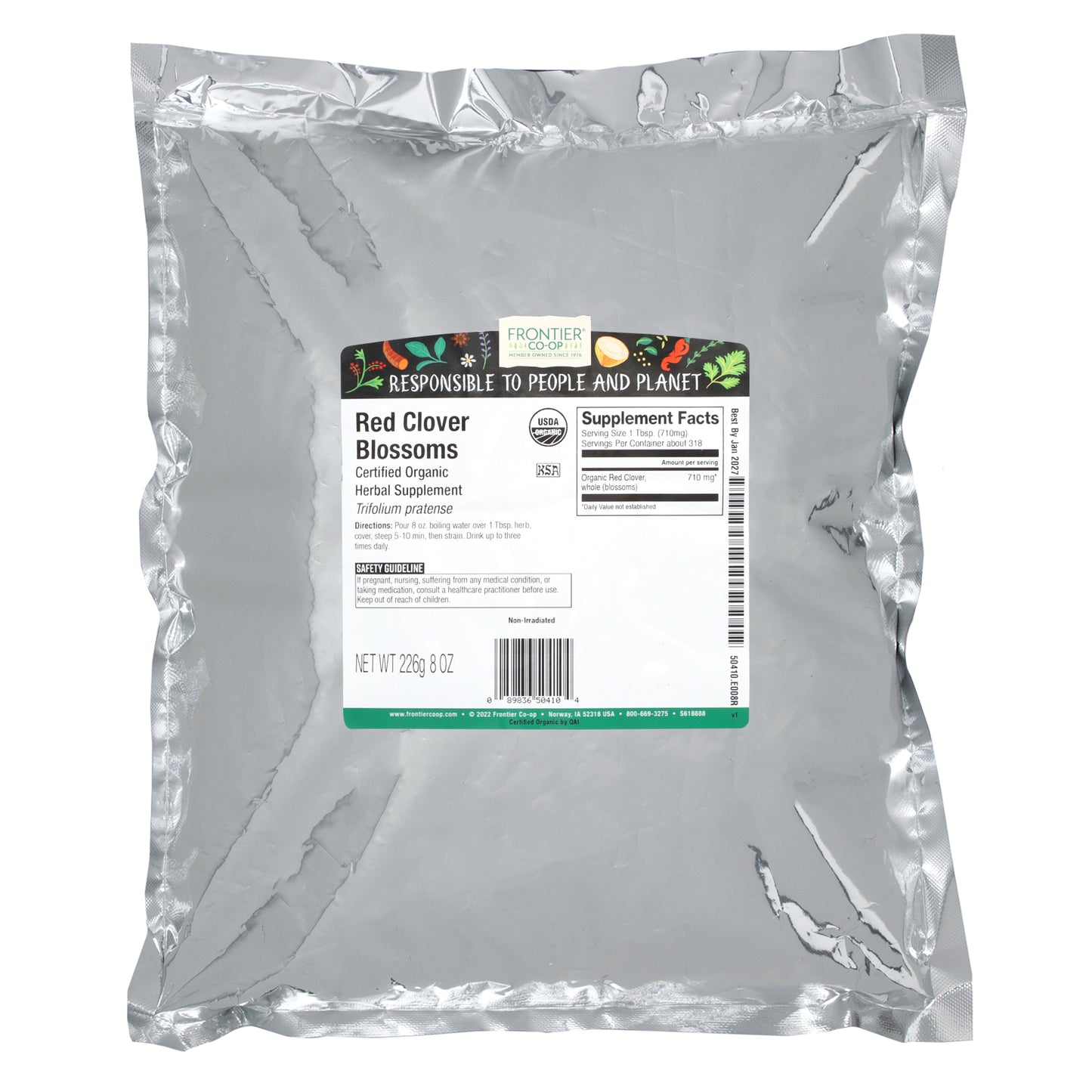 Frontier Co-op, Organic Red Clover Blossoms, 8 oz (226 g)