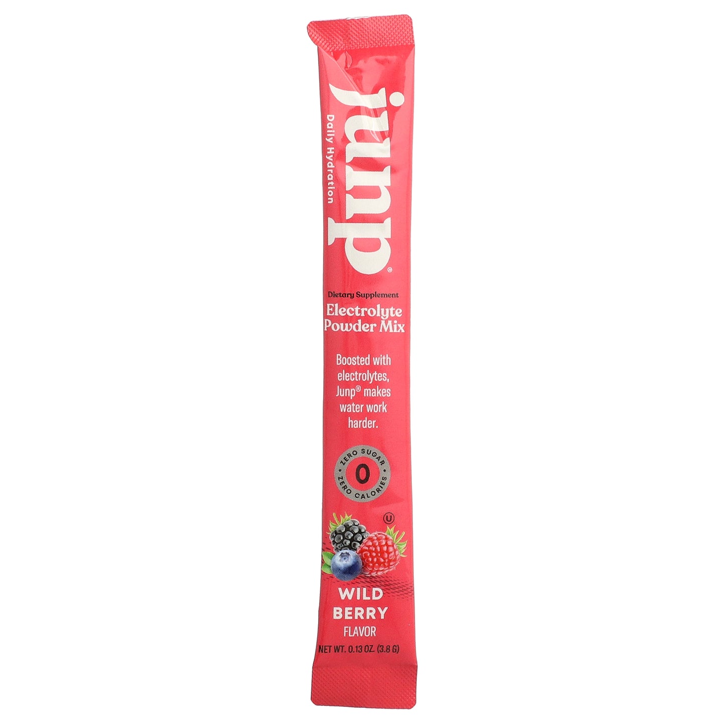 JUNP Hydration, Electrolyte Powder Mix, Wild Berry, 5 Stick Packs, 0.13 oz (3.8 g) Each