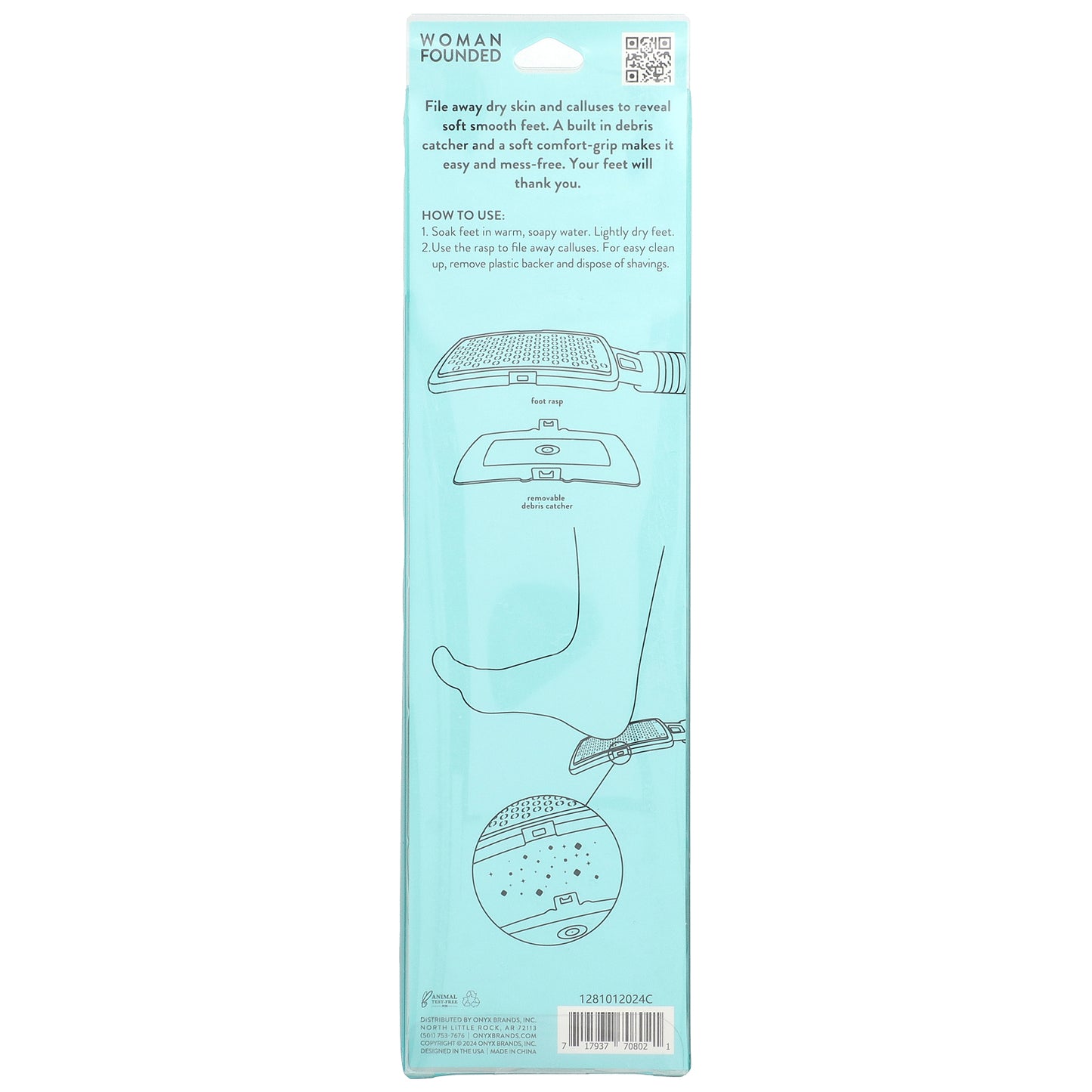 Onyx Professional, Extra Smooth, Debris Catching Foot Rasp, 1 Rasp