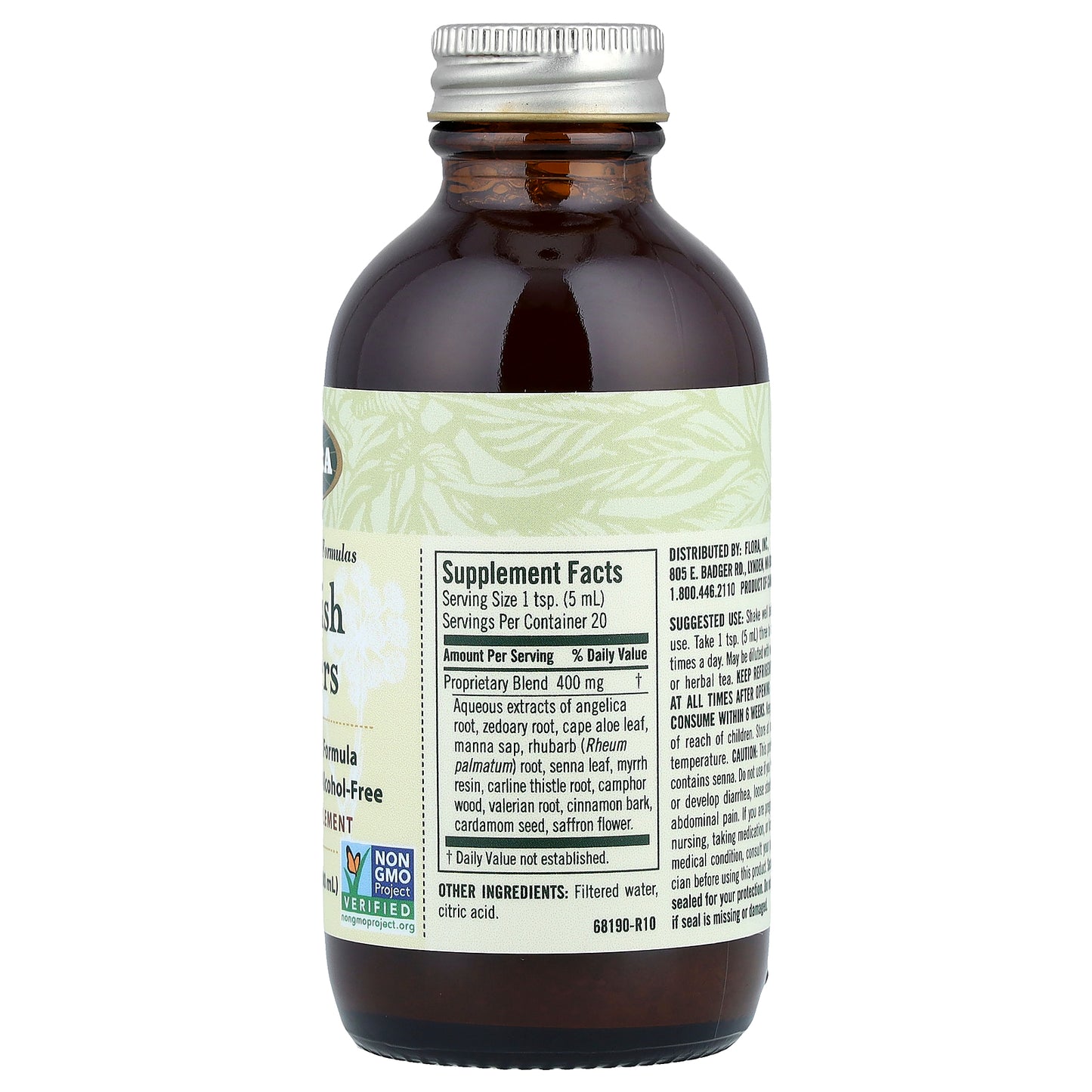 Flora, Swedish Bitters, Alcohol-Free, 3.4 fl oz (100 ml)