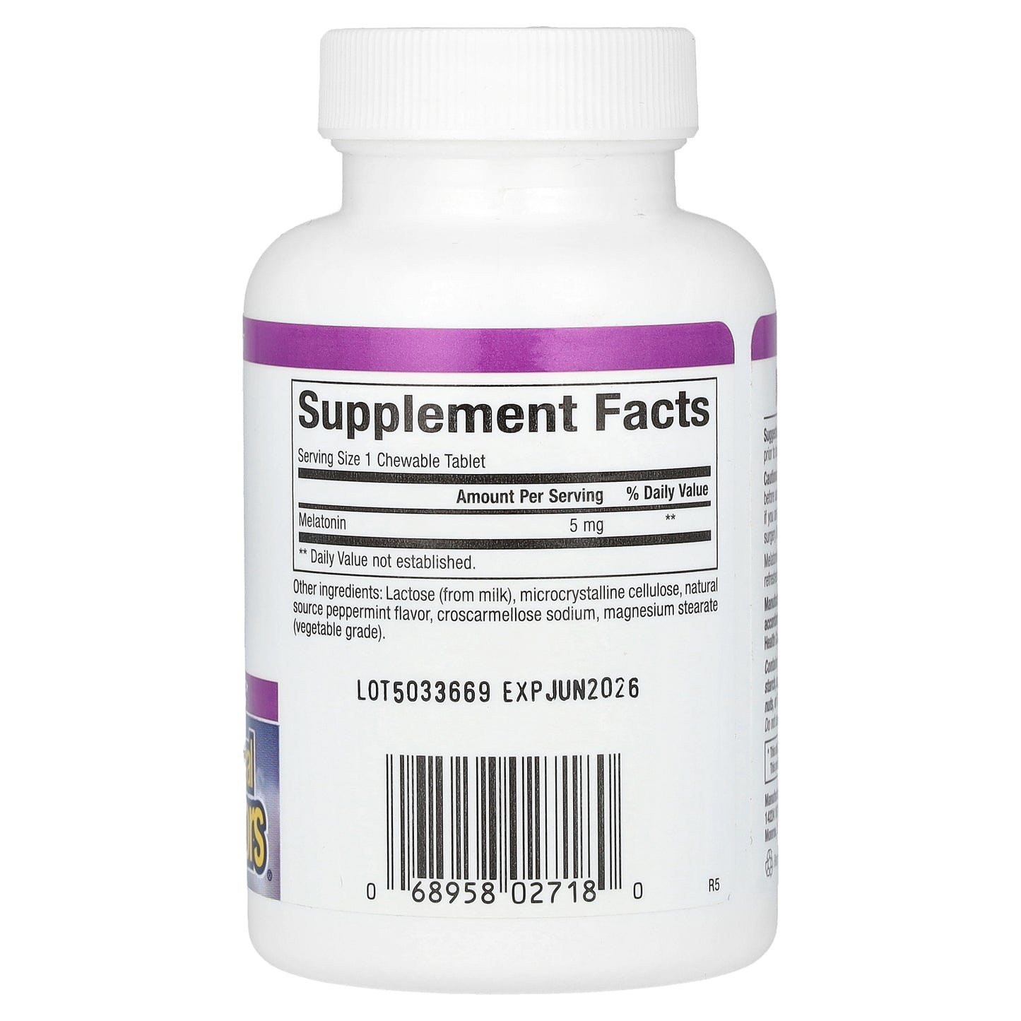 Natural Factors, Stress-Relax, Melatonin, 5 mg, 180 Chewable Tablets