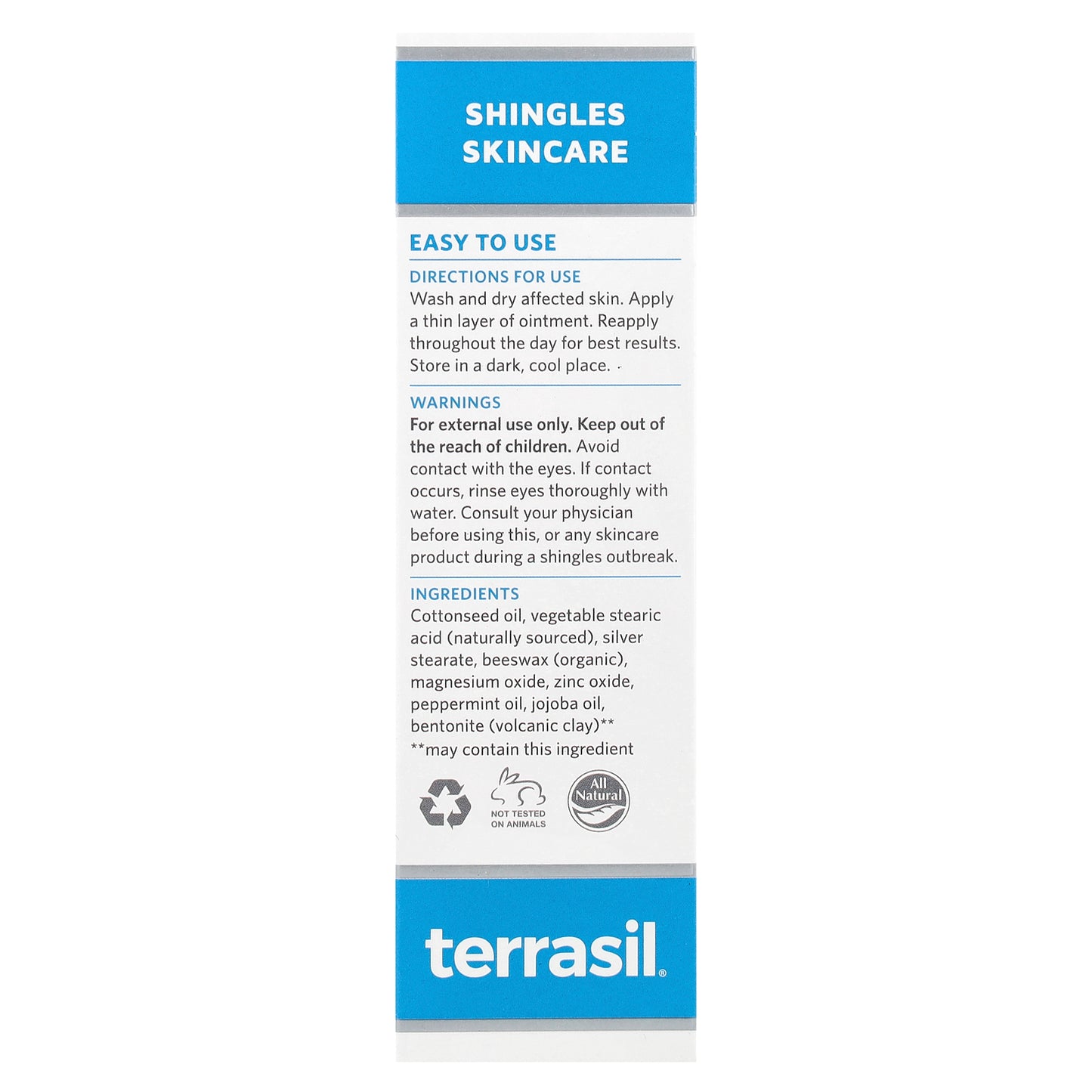 Terrasil, Shingles Skincare, 1.5 oz (45 g)
