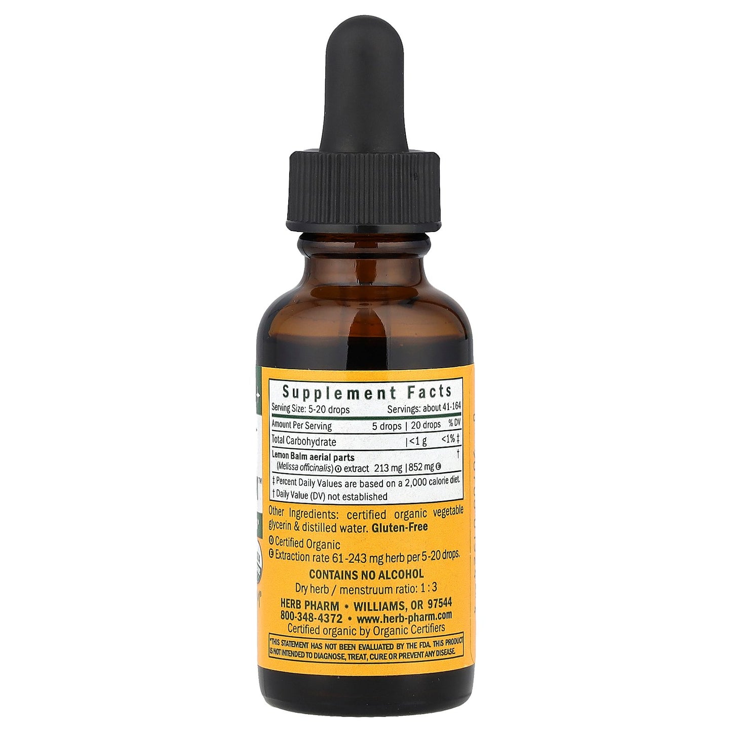 Herb Pharm, Kids Lemon Balm Calm™, Alcohol Free, 1 fl oz (30 ml) (213 mg per Serving)