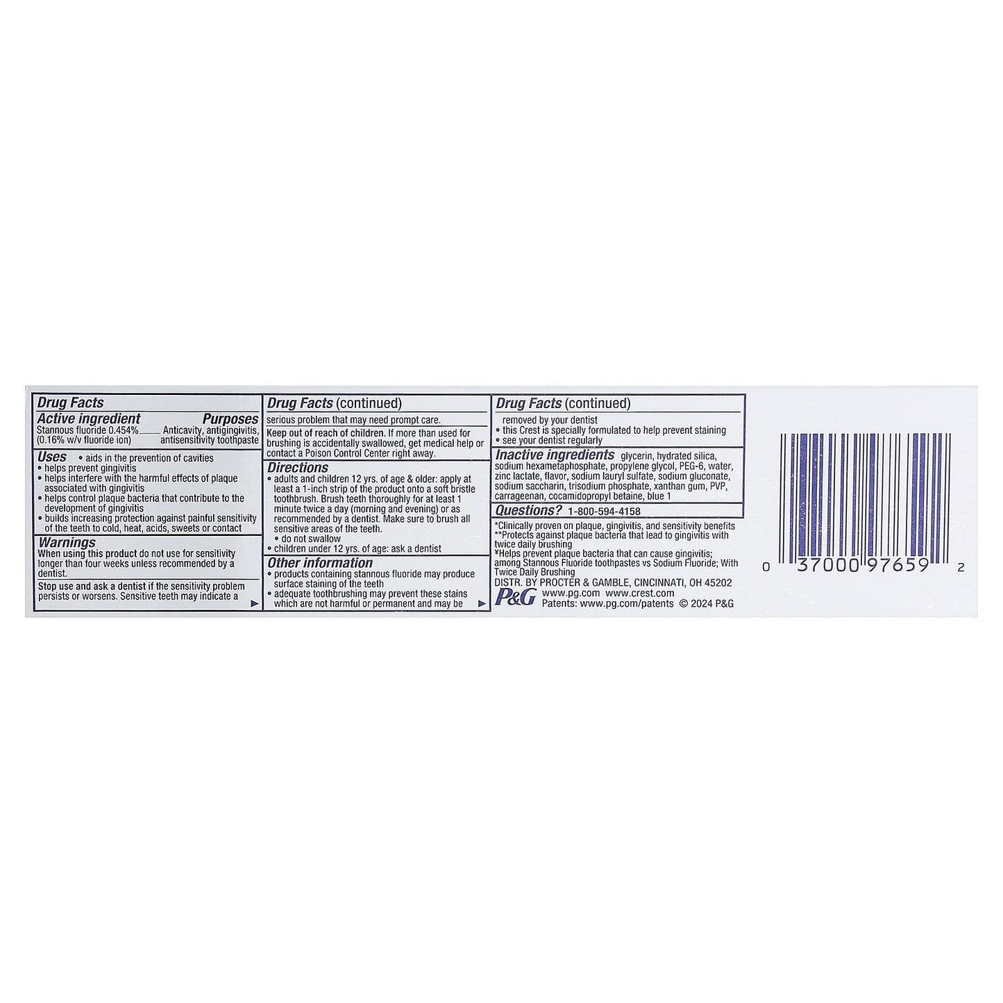 Crest, Pro Health, Advanced Fluoride Toothpaste, Gum Protection, 5.1 oz (144 g)