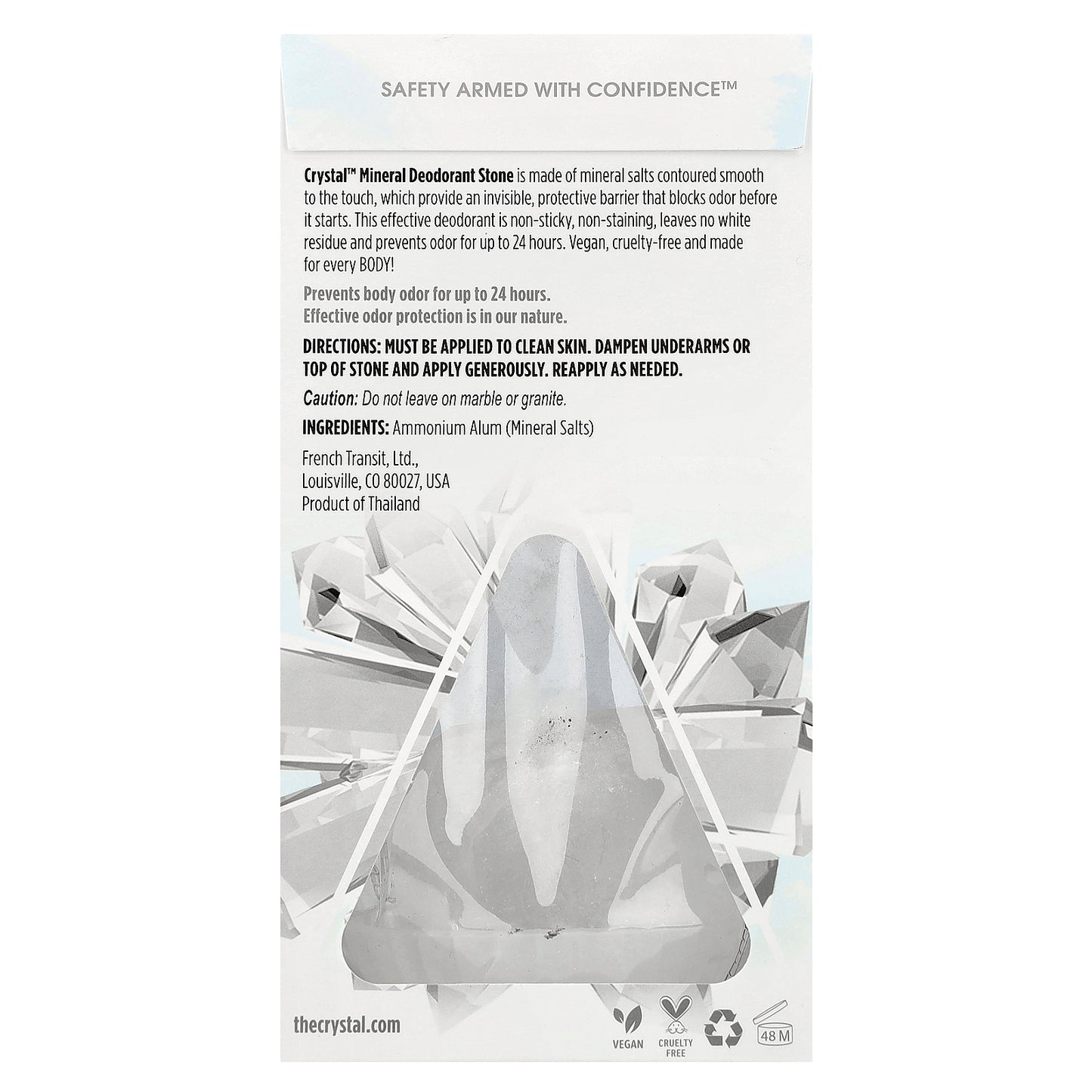 CRYSTAL, Mineral Deodorant Stone, Unscented, 5 oz (140 g)