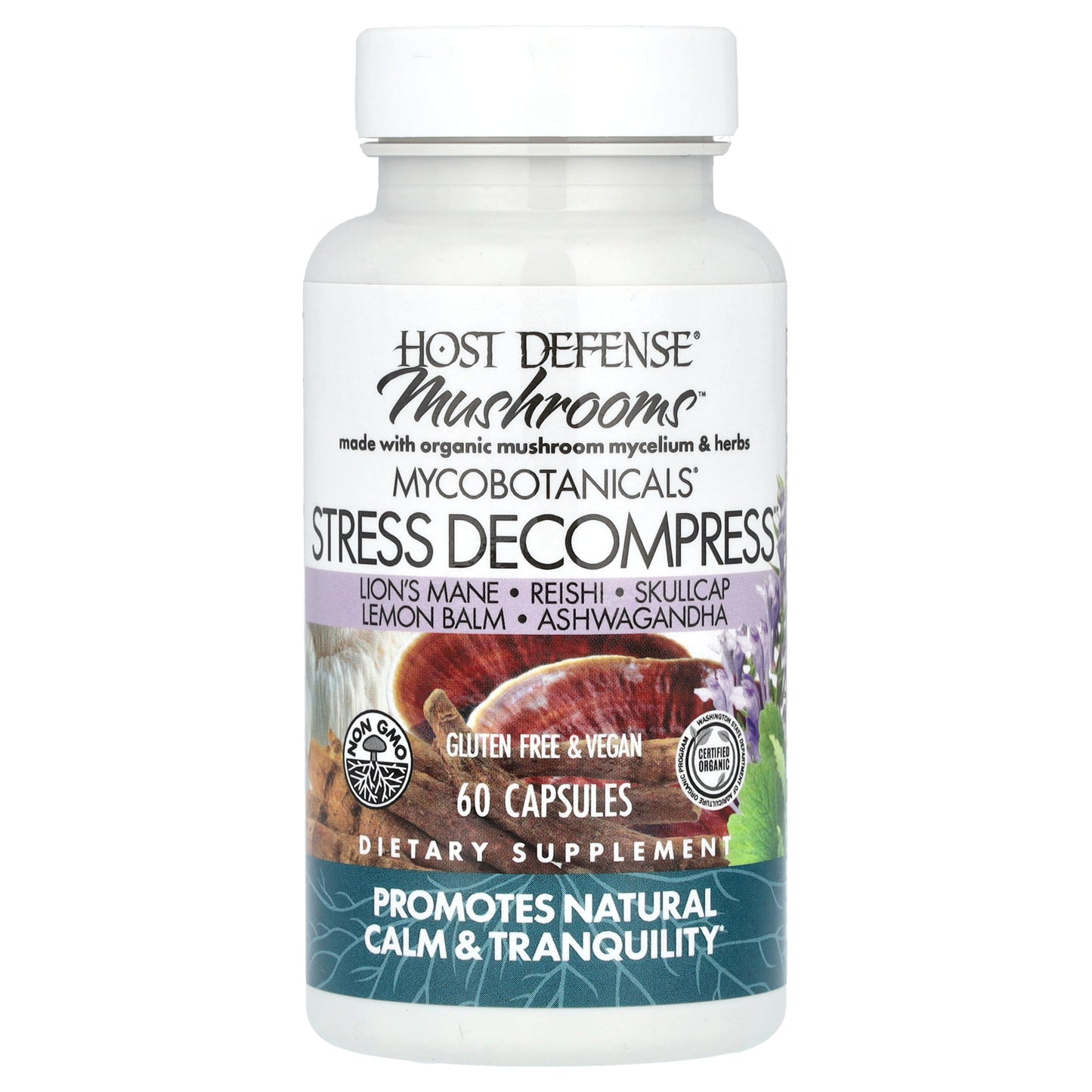 Host Defense, Mushrooms™, MycoBotanicals®, Stress Decompress®, 60 Capsules