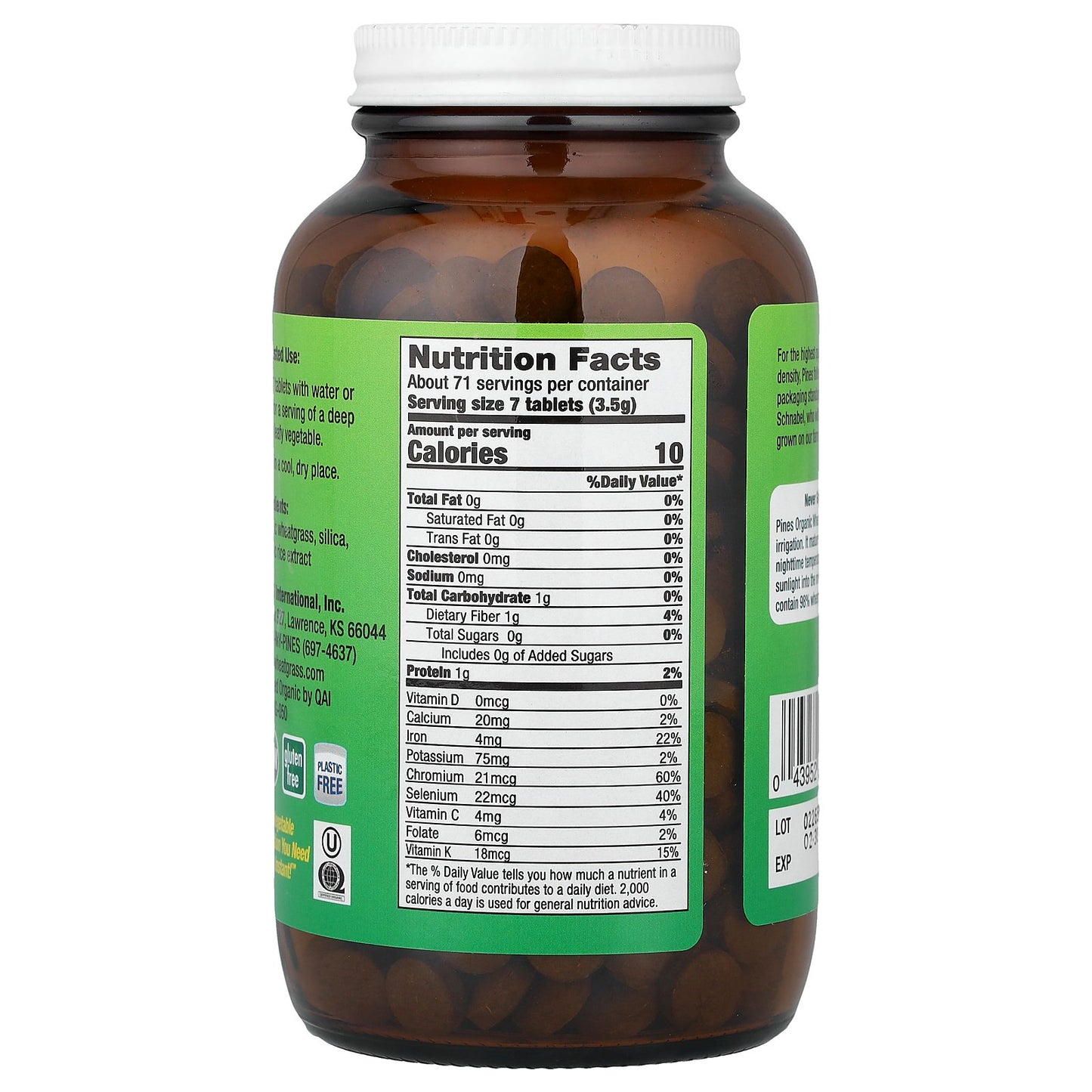 Pines International, Wheat Grass, 500 Tablets