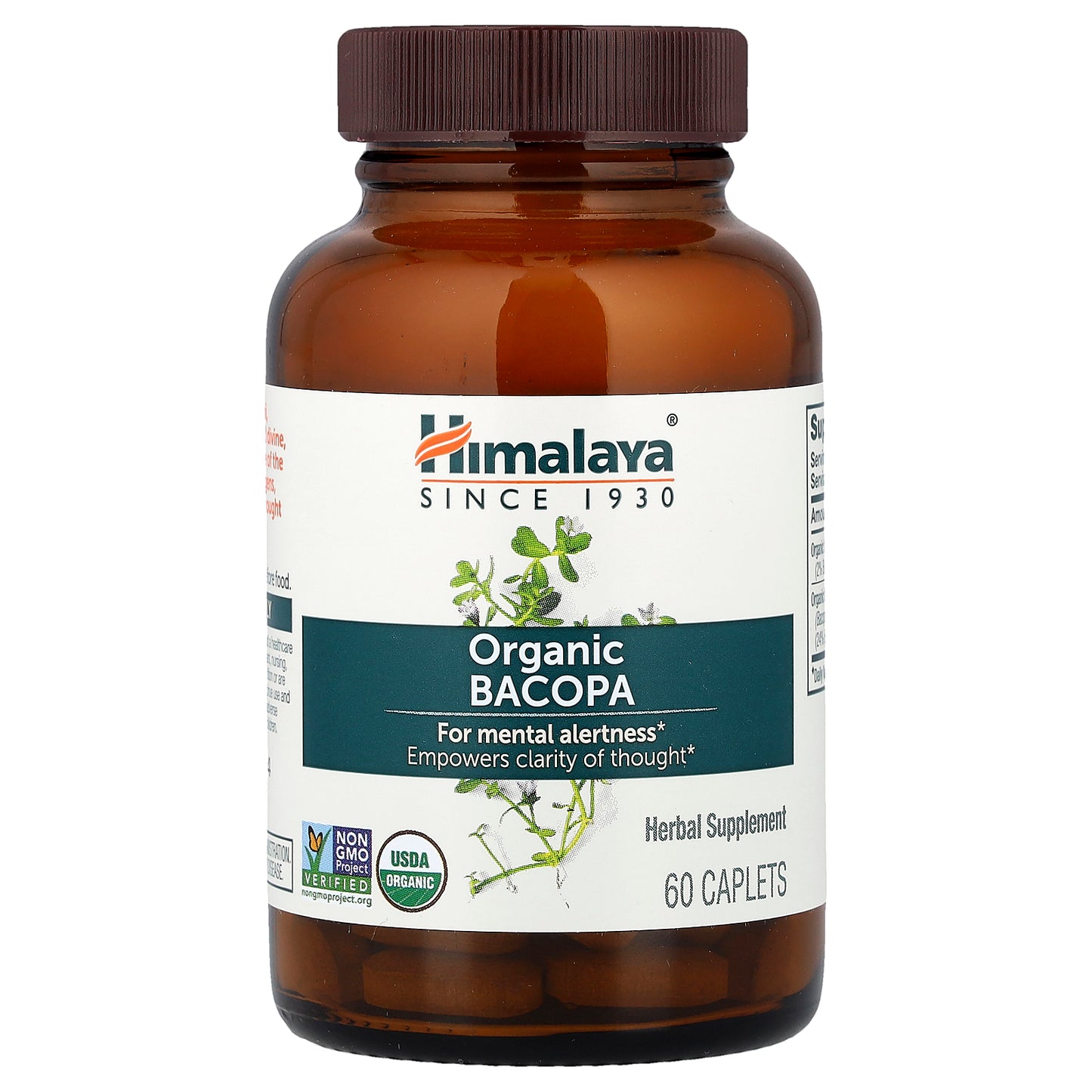 Himalaya, Organic Bacopa, 60 Caplets