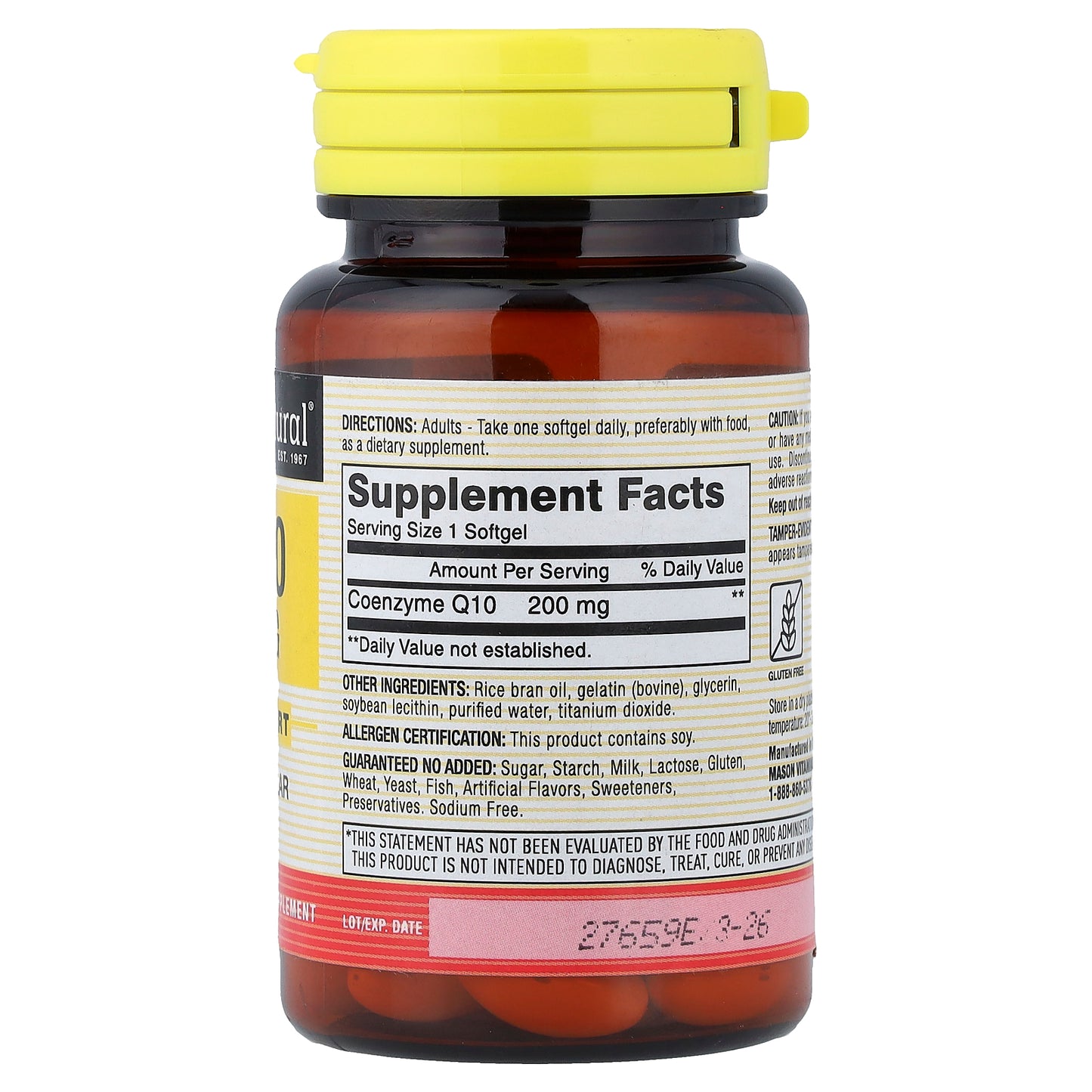 Mason Natural, CoQ10, 200 mg, 30 Softgels