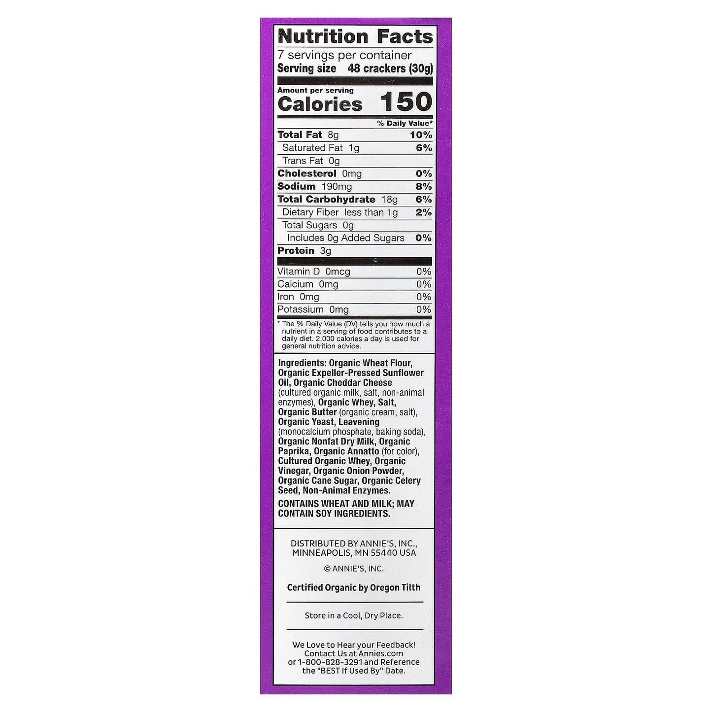 Annie's Homegrown, Organic Cheddar Bunnies, Extra Cheddar, 7.5 oz (212 g)