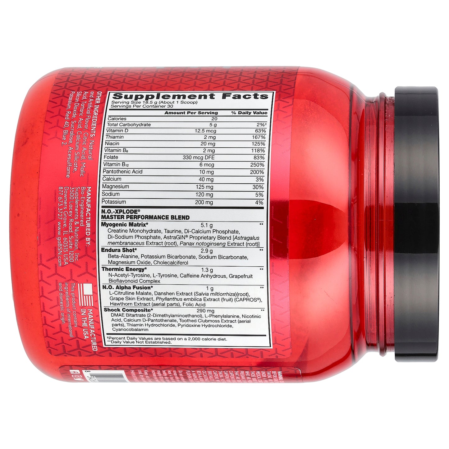 BSN, N.O.-Xplode®, Legendary Pre-Workout, Grape, 1.22 lbs (555 g)