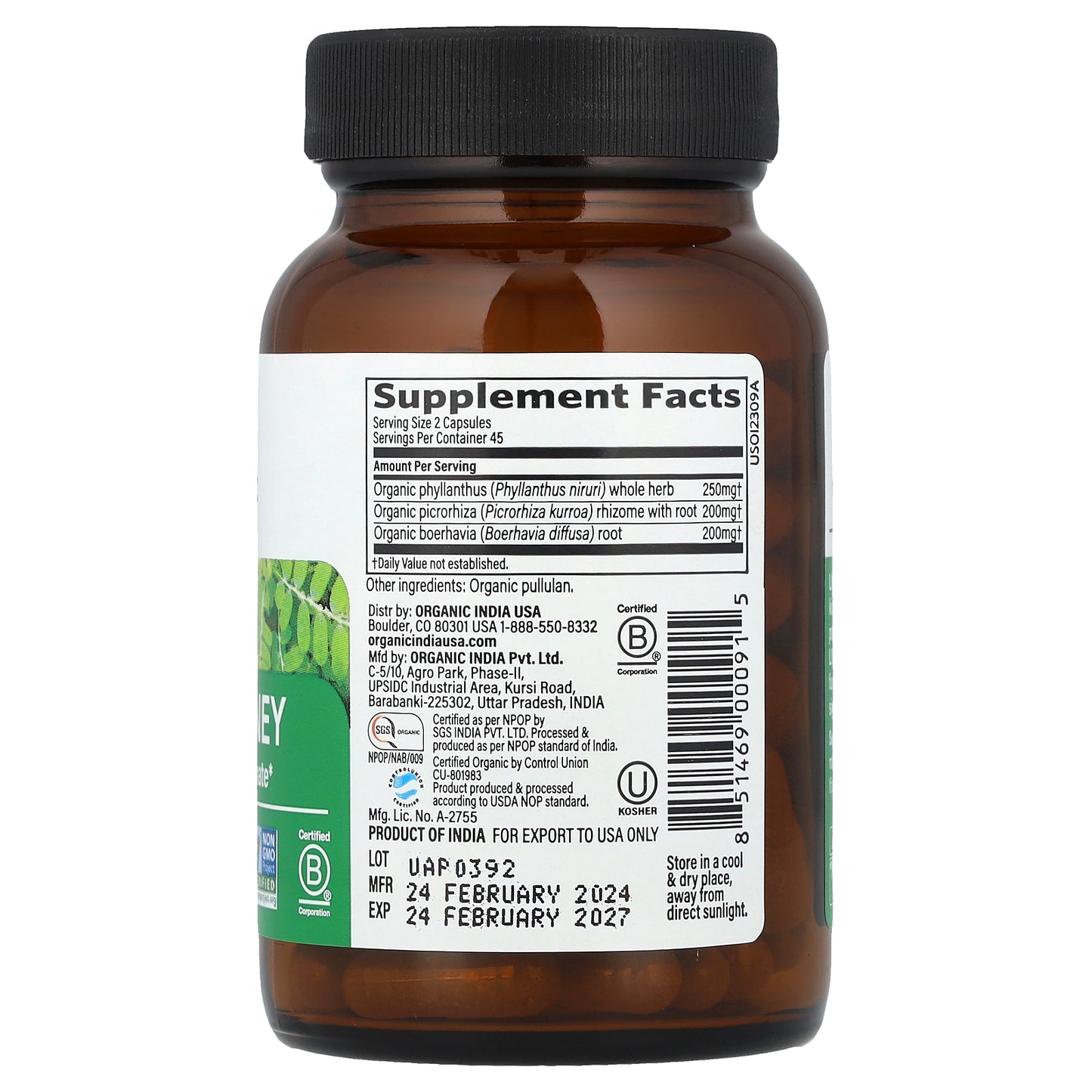 Organic India, Liver Kidney, 90 Veg Caps