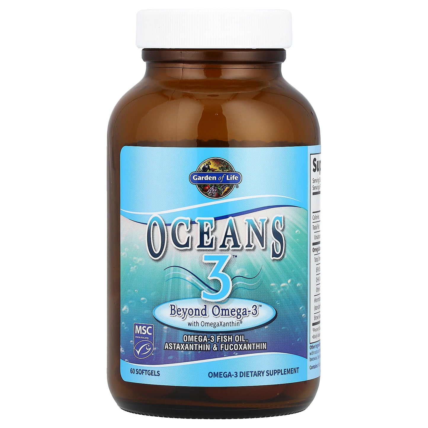 Garden of Life, Oceans 3™, Beyond Omega-3 with OmegaXanthin™, 60 Softgels