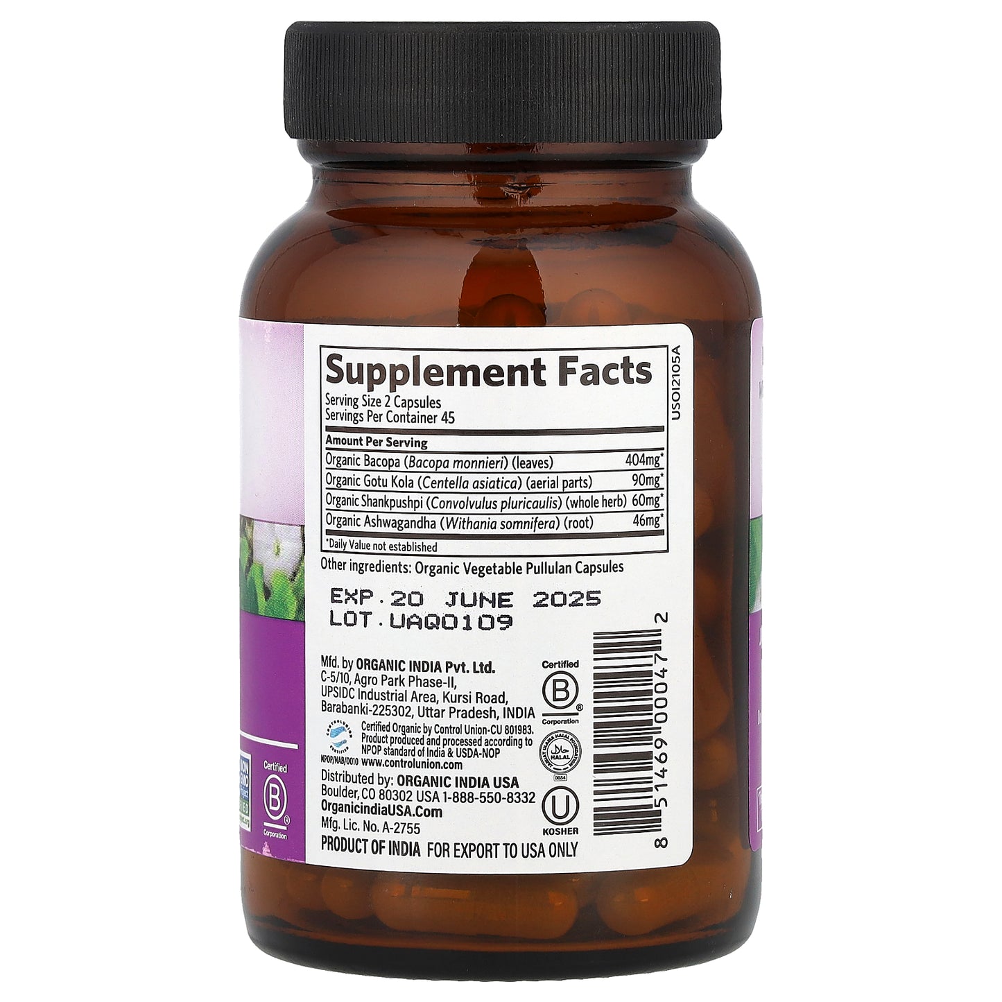 Organic India, Joy!® Elevates Mood, 90 Vegetarian Caps