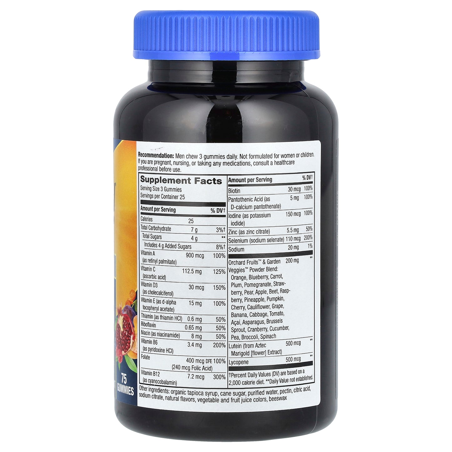 Nature's Way, Alive!® Men's 50+ Premium Gummy Multivitamin, Orange, Grape & Cherry, 75 Gummies