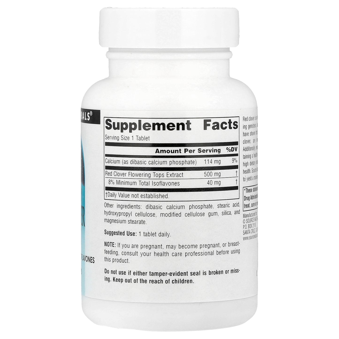 Source Naturals, Red Clover Extract, 60 Tablets