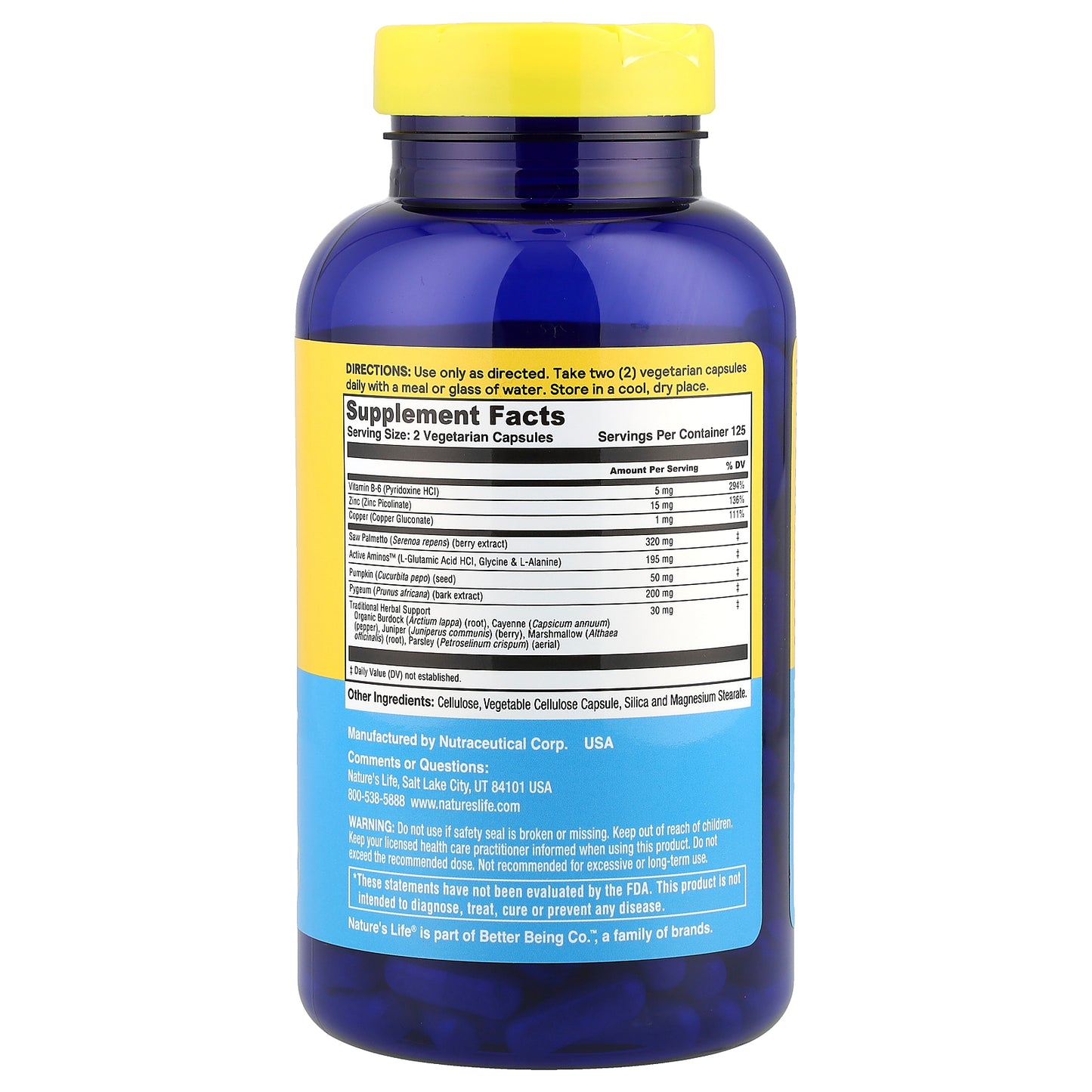 Nature's Life, Prostate Maintain™, 250 Capsules