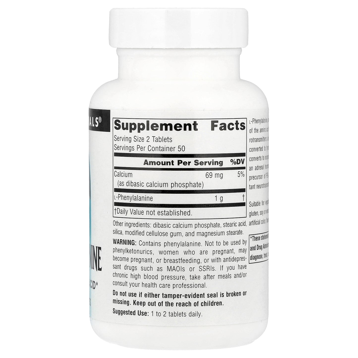 Source Naturals, L-Phenylalanine, 100 Tablets