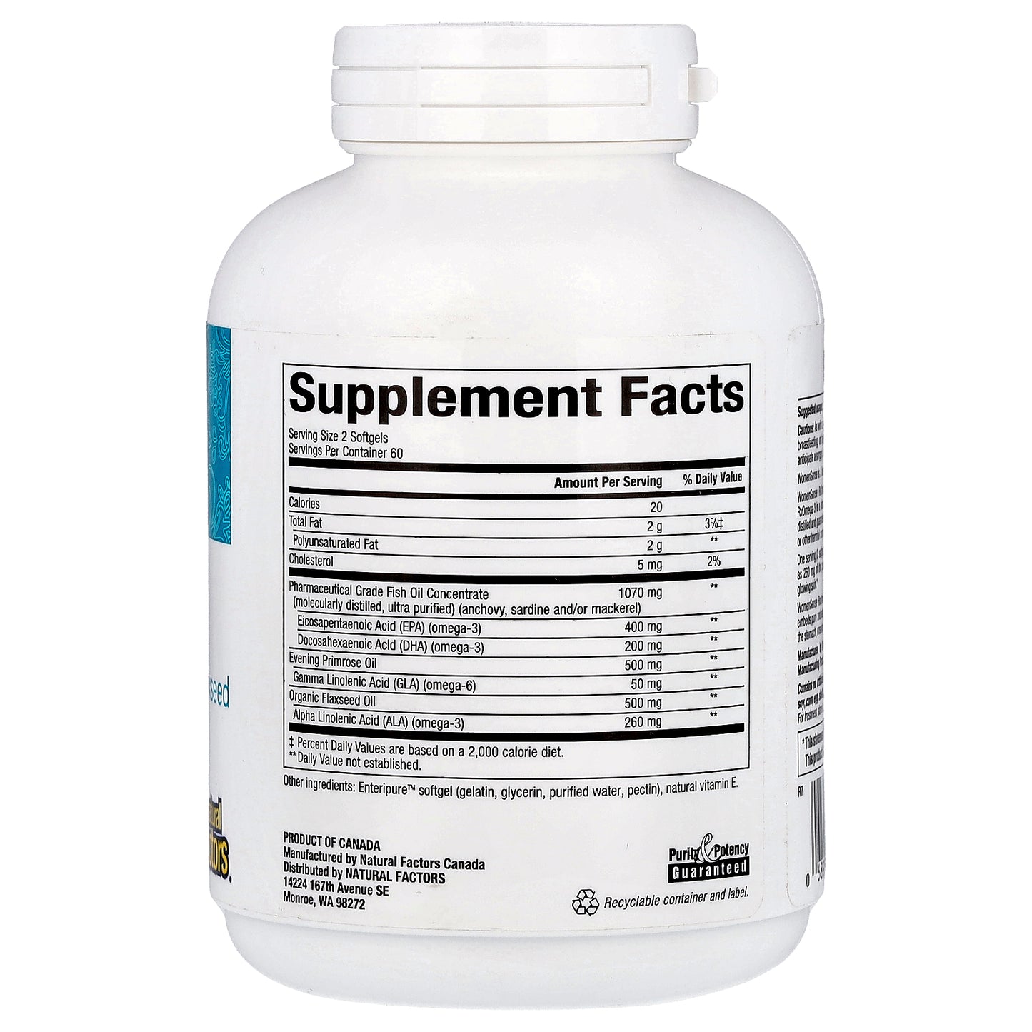 Natural Factors, WomenSense®, RxOmega-3, 120 Enteripure™ Softgels