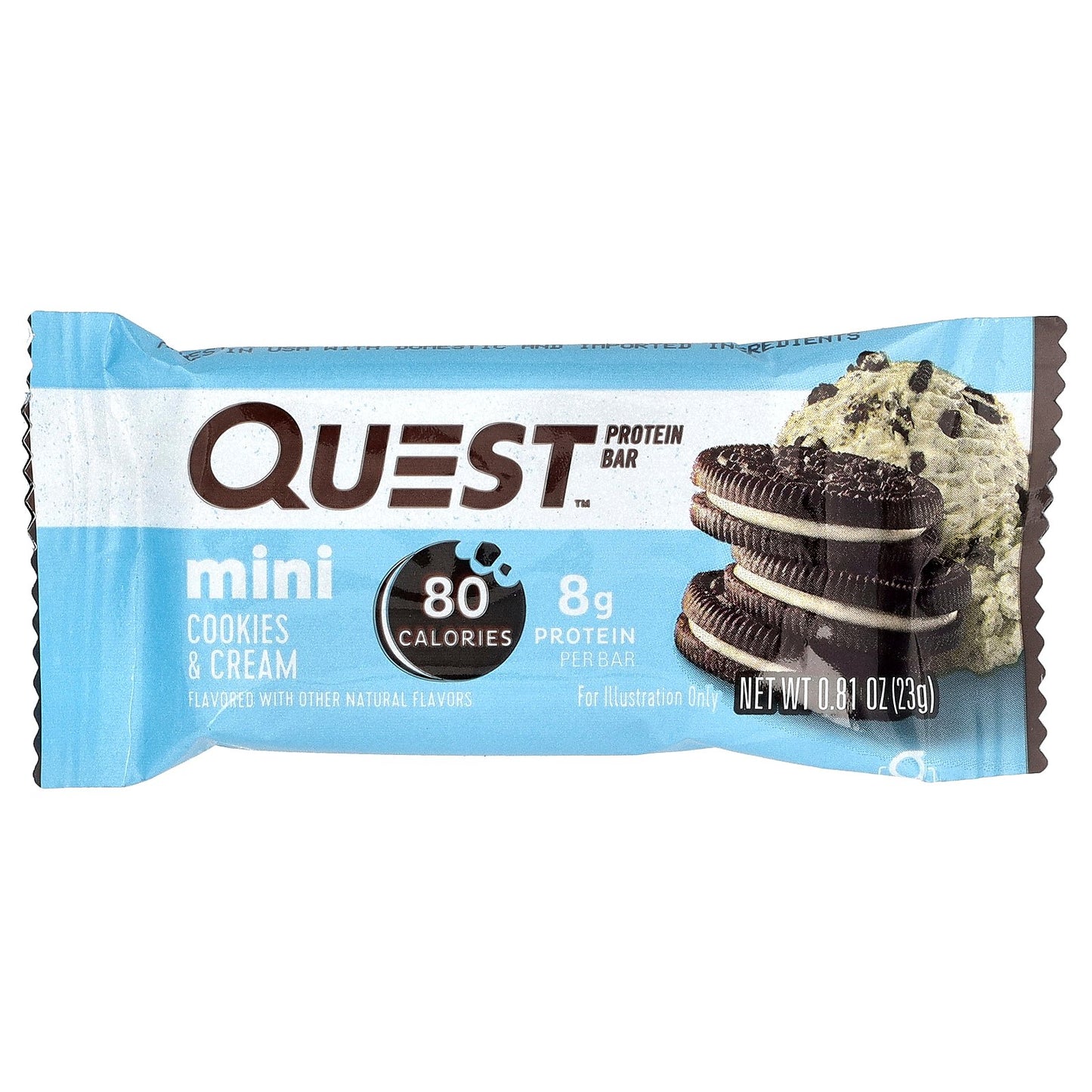 Quest Nutrition, Minis, Protein Bar, Cookies & Cream, 14 Bars, 0.81 oz (23 g) Each