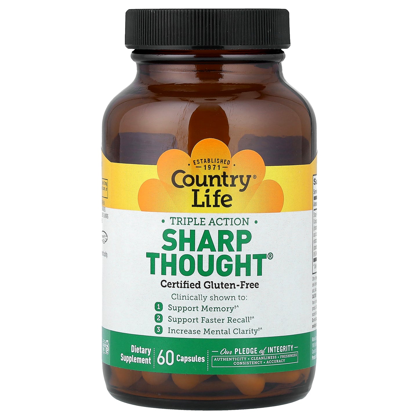 Country Life, Sharp Thought®, Triple Action, 60 Capsules