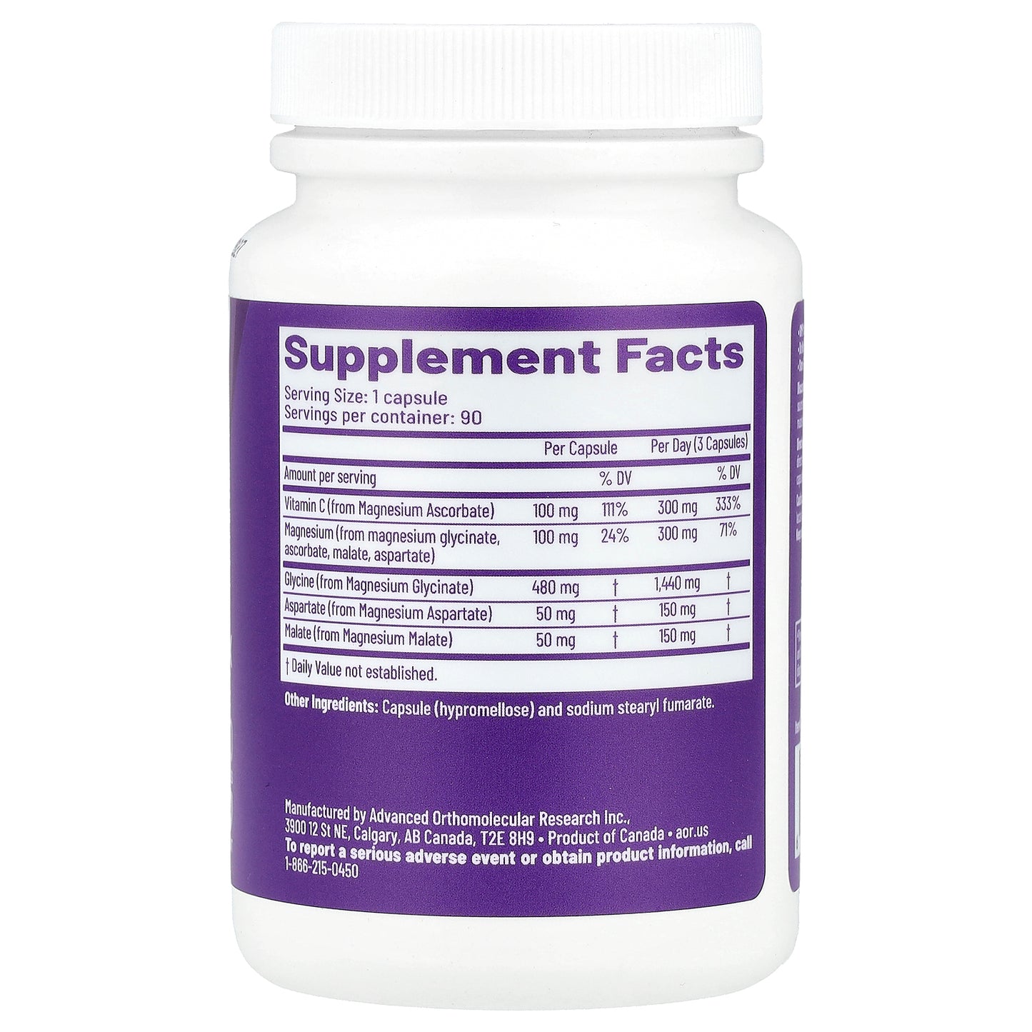 Advanced Orthomolecular Research AOR, Advanced Magnesium Complex, 90 Capsules