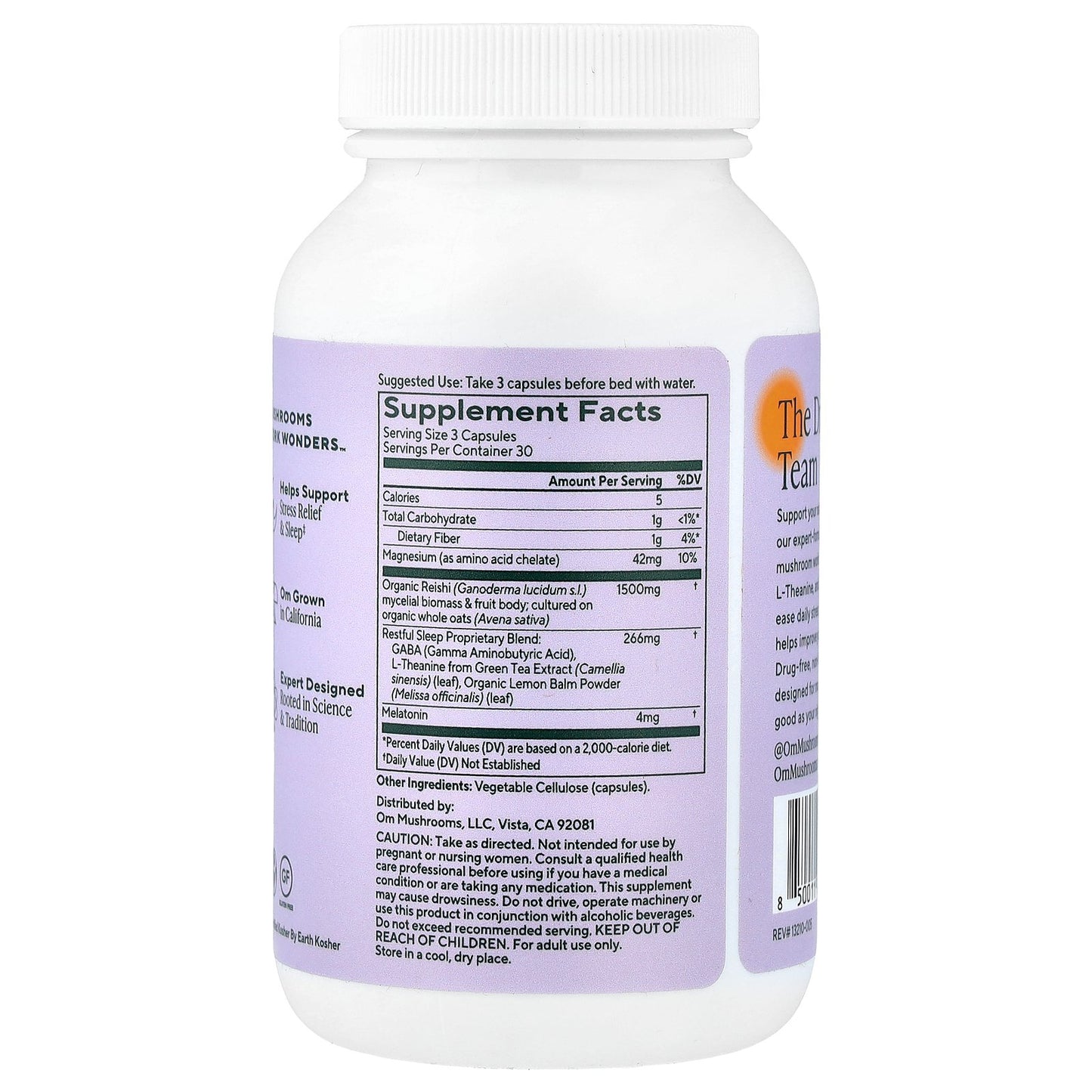 Om Mushrooms, Sleep Mushroom Capsules, 90 Vegetable Capsules