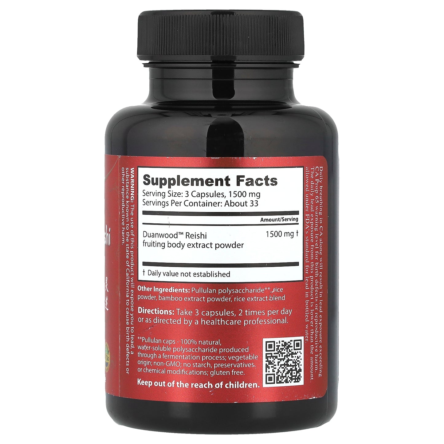 Dragon Herbs, Duanwood™ Reishi, 500 mg, 100 Capsules