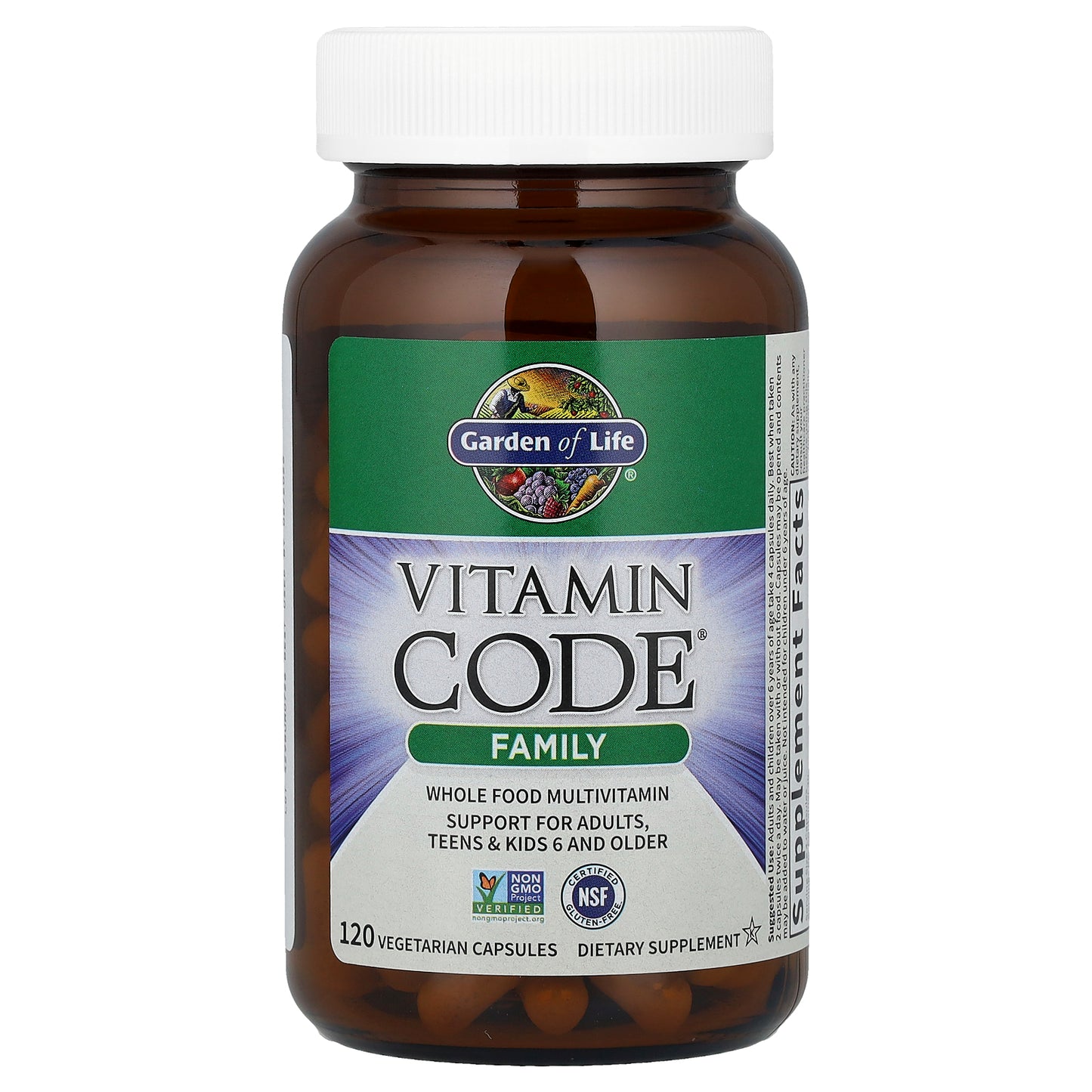 Garden of Life, Vitamin Code®, Family, Whole Food Multivitamin, 120 Vegetarian Capsules