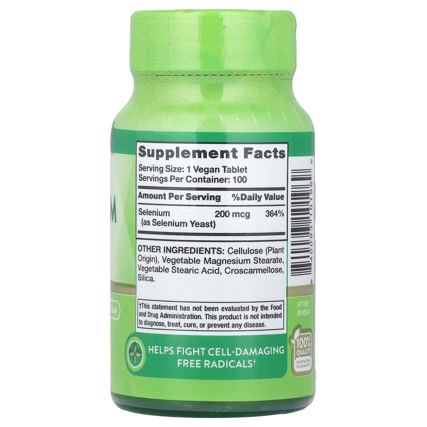 Nature's Truth, Selenium, High Potency, 200 mcg, 100 Tablets