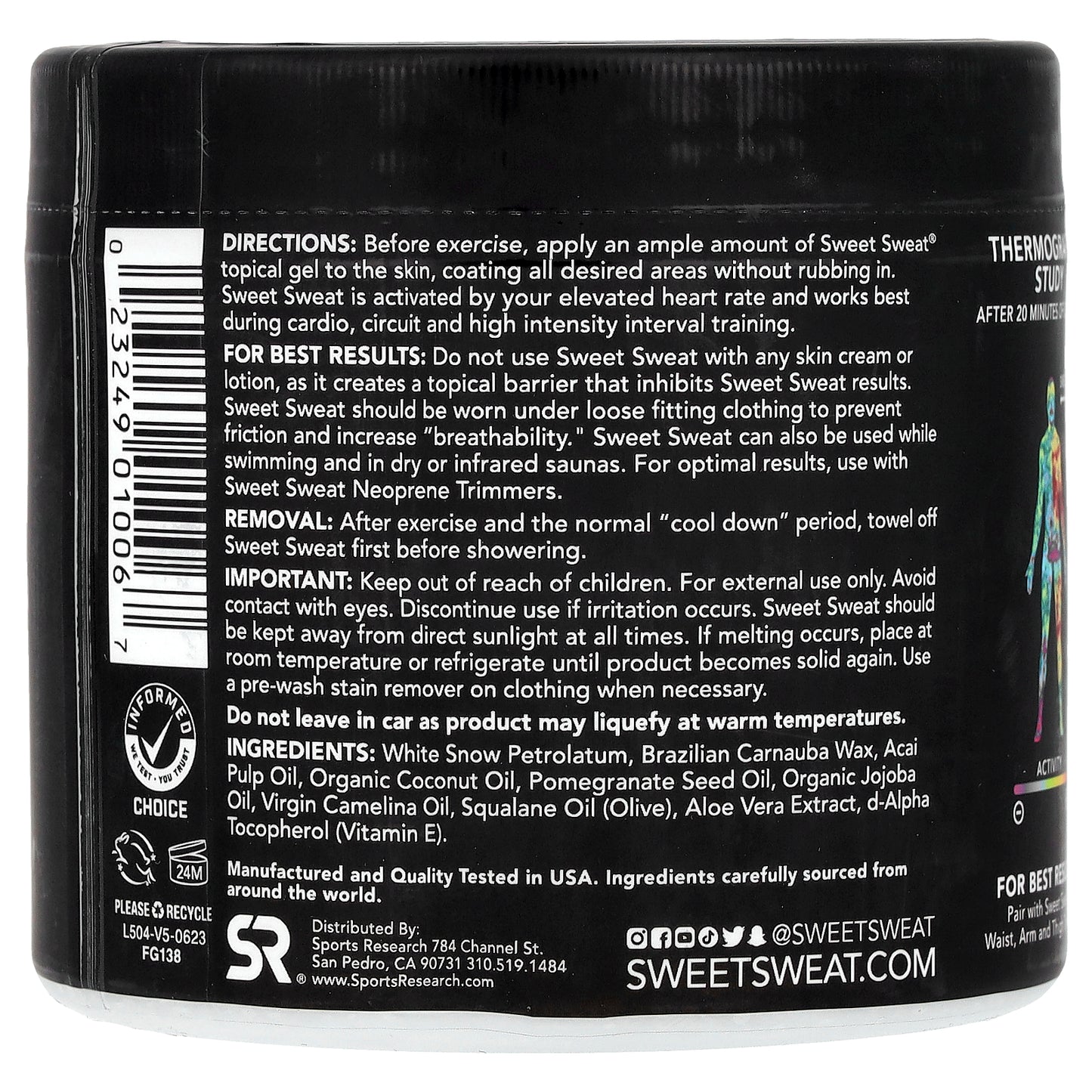 Sports Research, Sweet Sweat®, Workout Enhancer, Unscented, 13.5 oz (383 g)