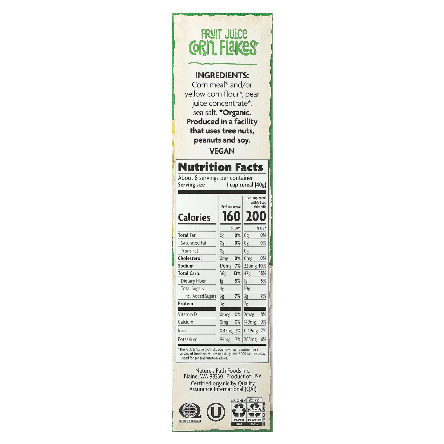 Nature's Path, Organic Fruit Juice Corn Flakes, 10.6 oz (300 g)