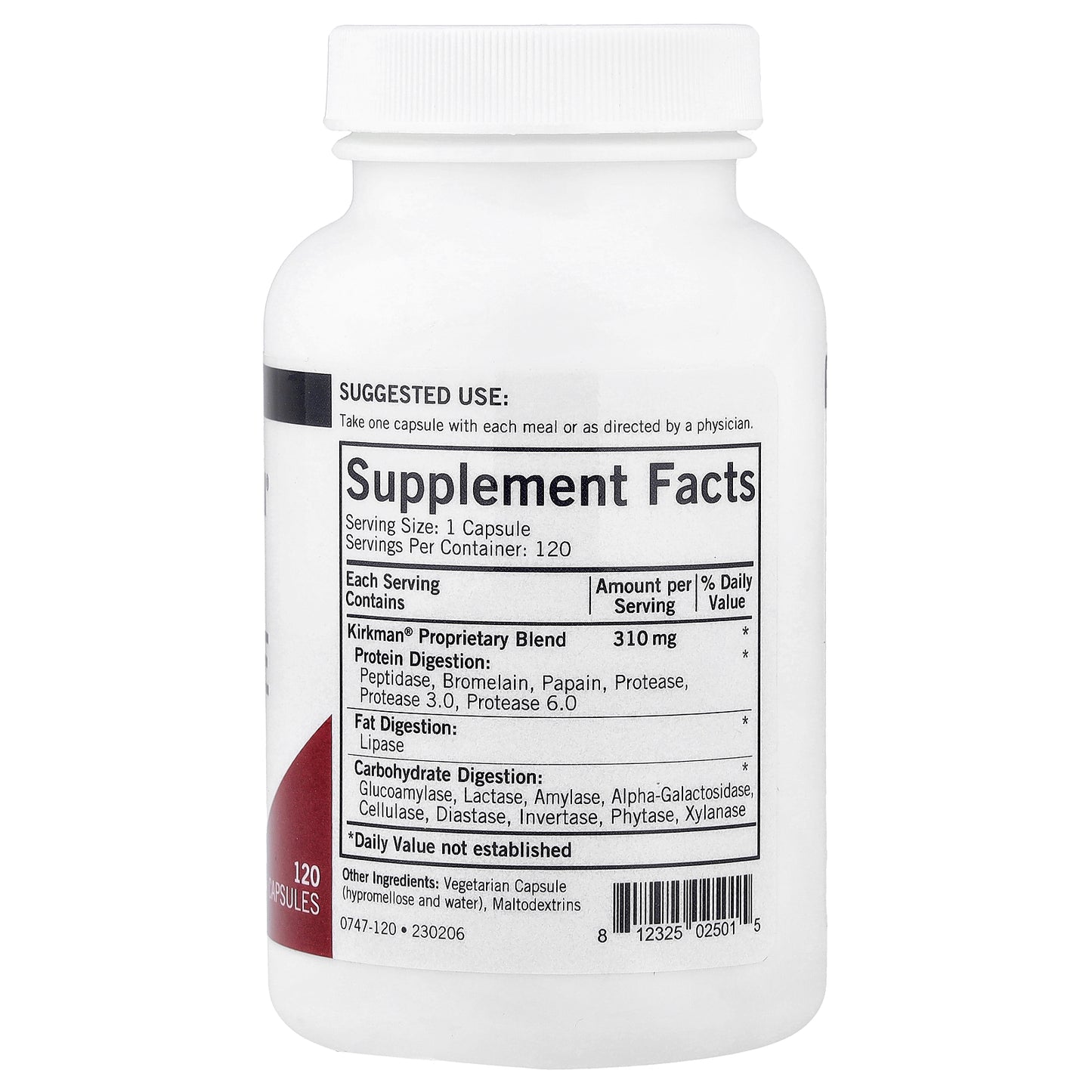 Kirkman Labs, Enzyme Complete With DPP-IV, 120 Capsules