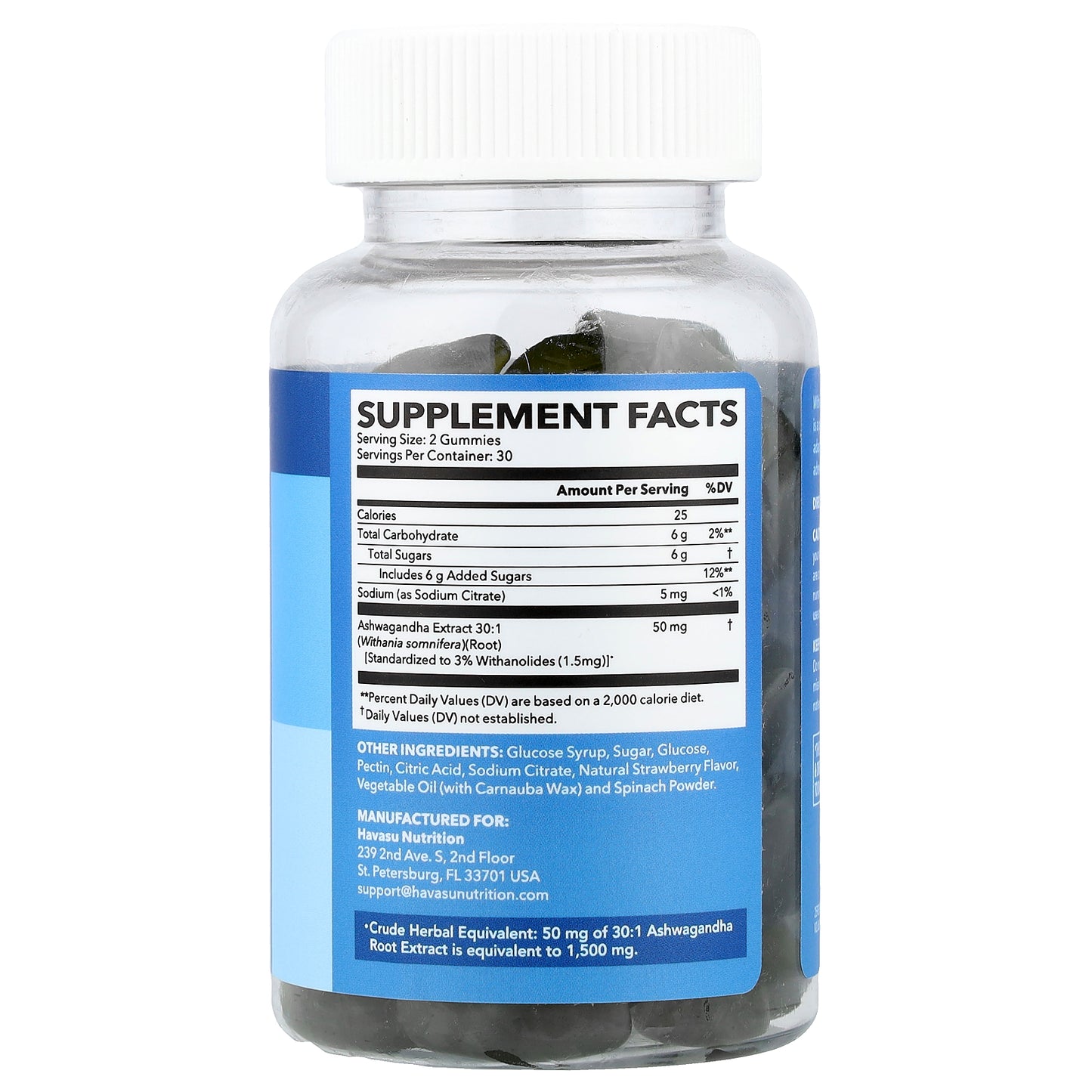 Havasu Nutrition, Ashwa Gummies, Strawberry, 60 Gummies