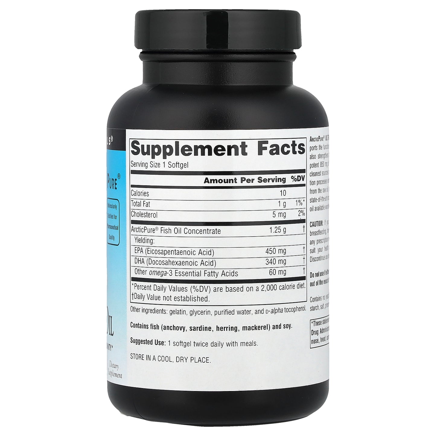 Source Naturals, Arctic Pure®, Ultra Potency Omega-3 Fish Oil, 850 mg, 60 Softgels