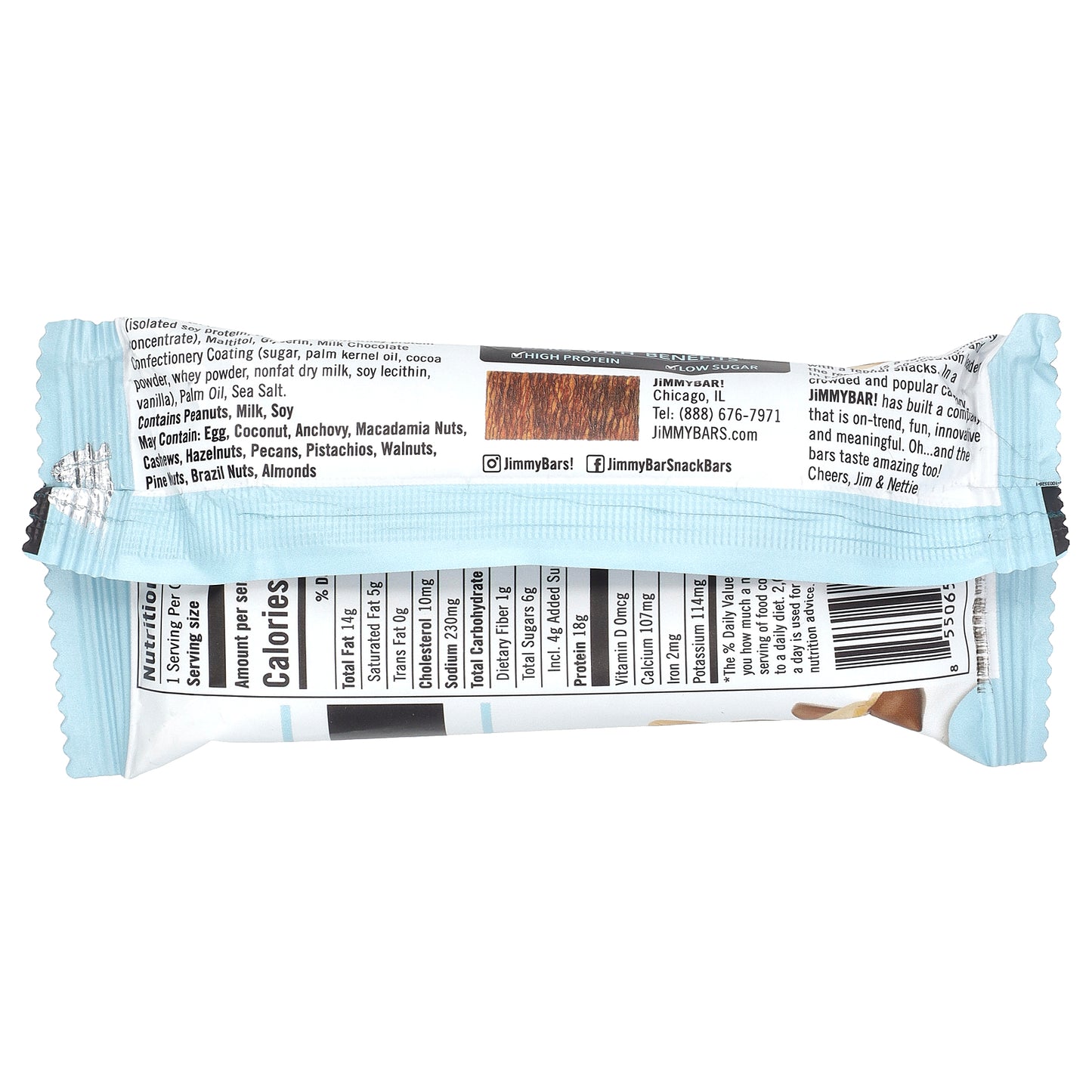 JiMMY!, Bars with Benefits, Protein Bar, Chocolate Peanut Butter, 12 Bars, 2.05 oz (58 g) Each