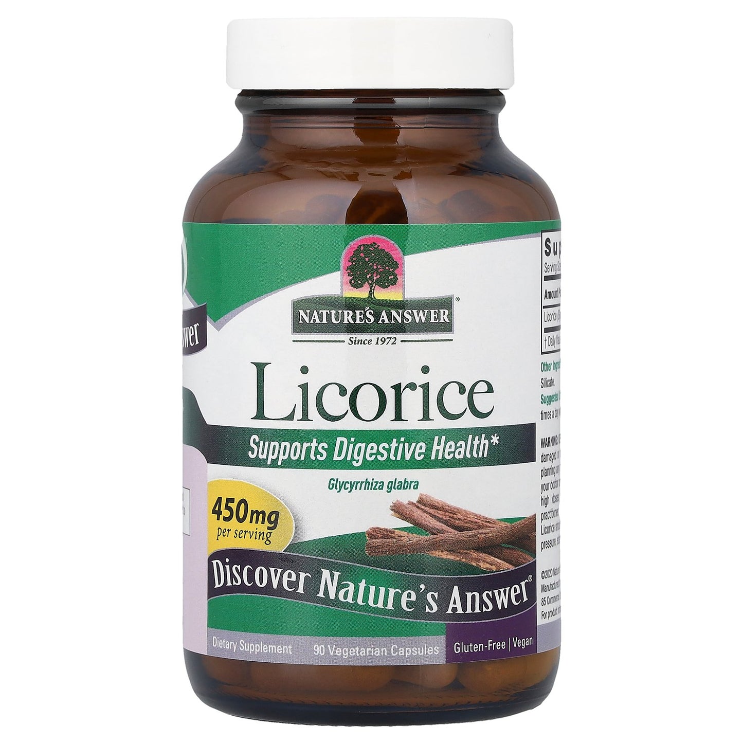 Nature's Answer, Licorice, 450 mg, 90 Vegetarian Capsules