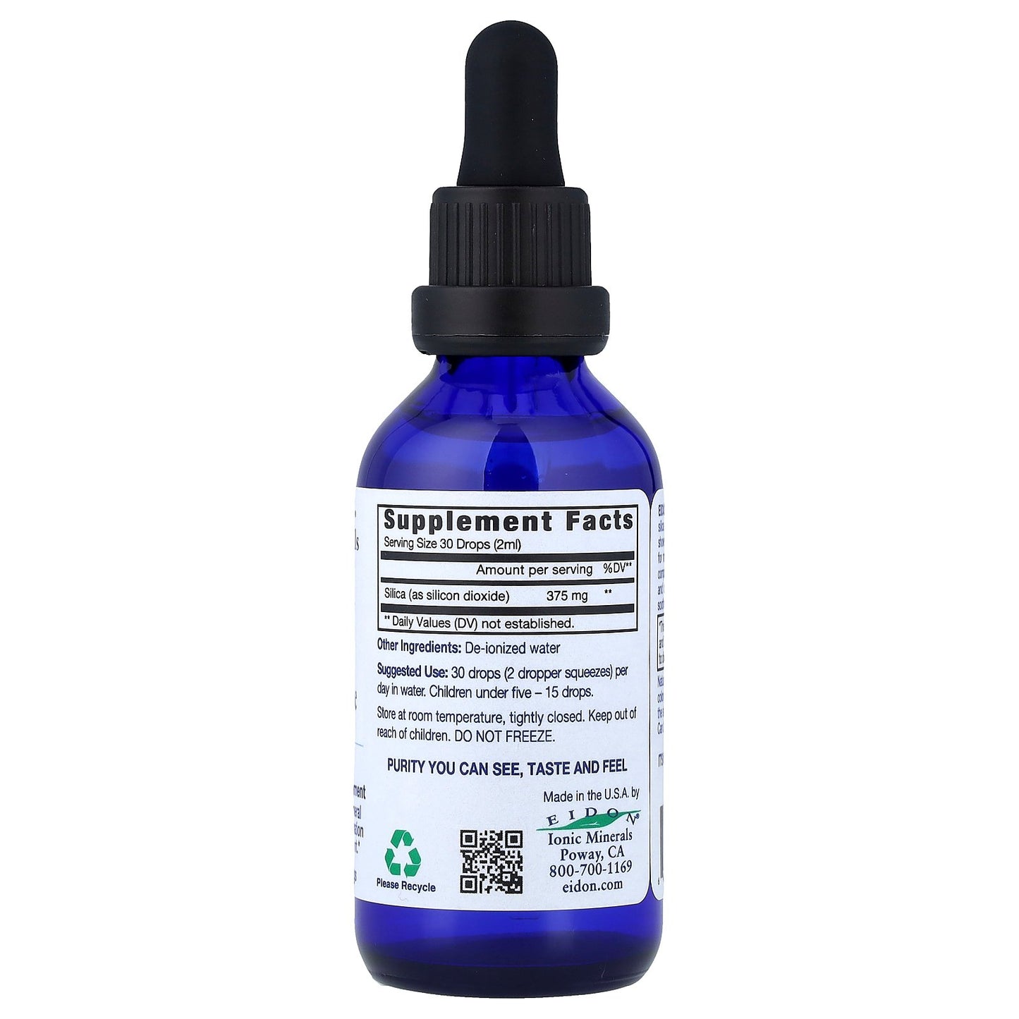 Eidon Ionic Minerals, Silica, Liquid Concentrate, 2 oz (60 ml)