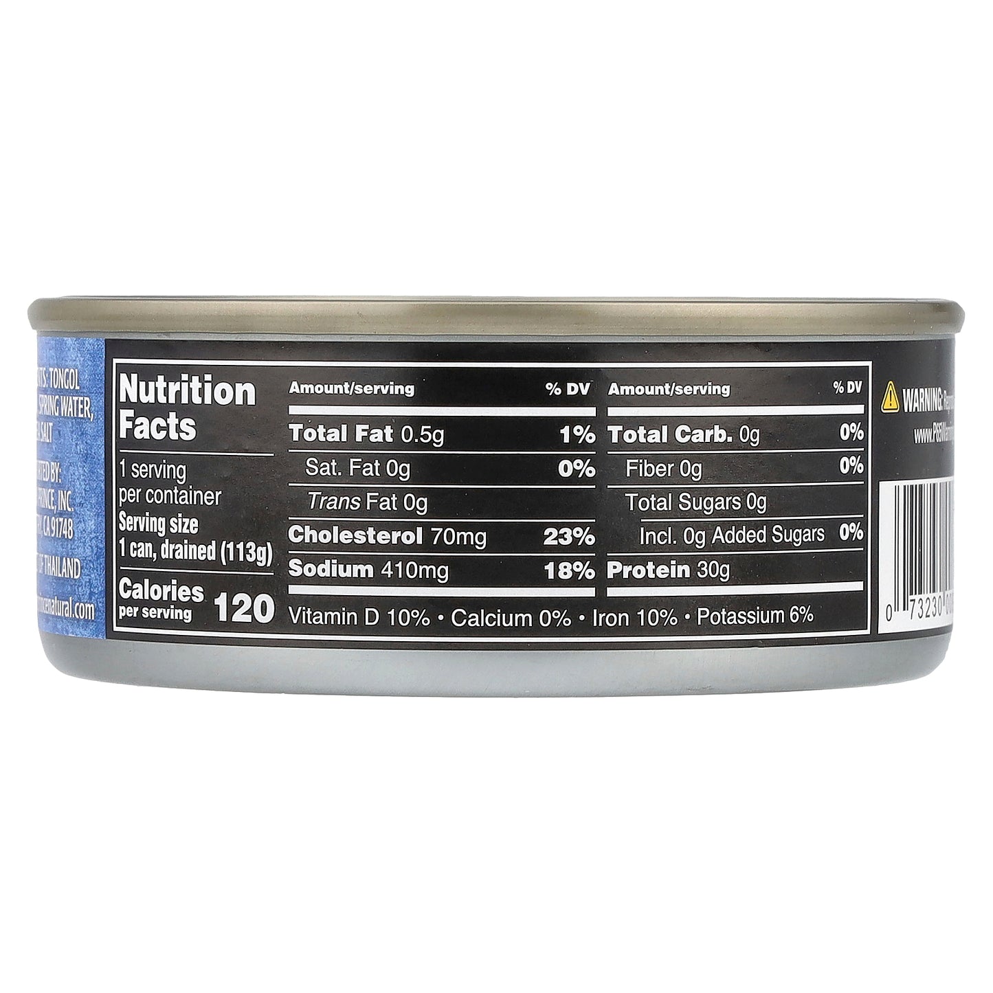 Crown Prince Natural, Tongol Tuna, Chunk Light, In Spring Water, 5 oz (142 g)