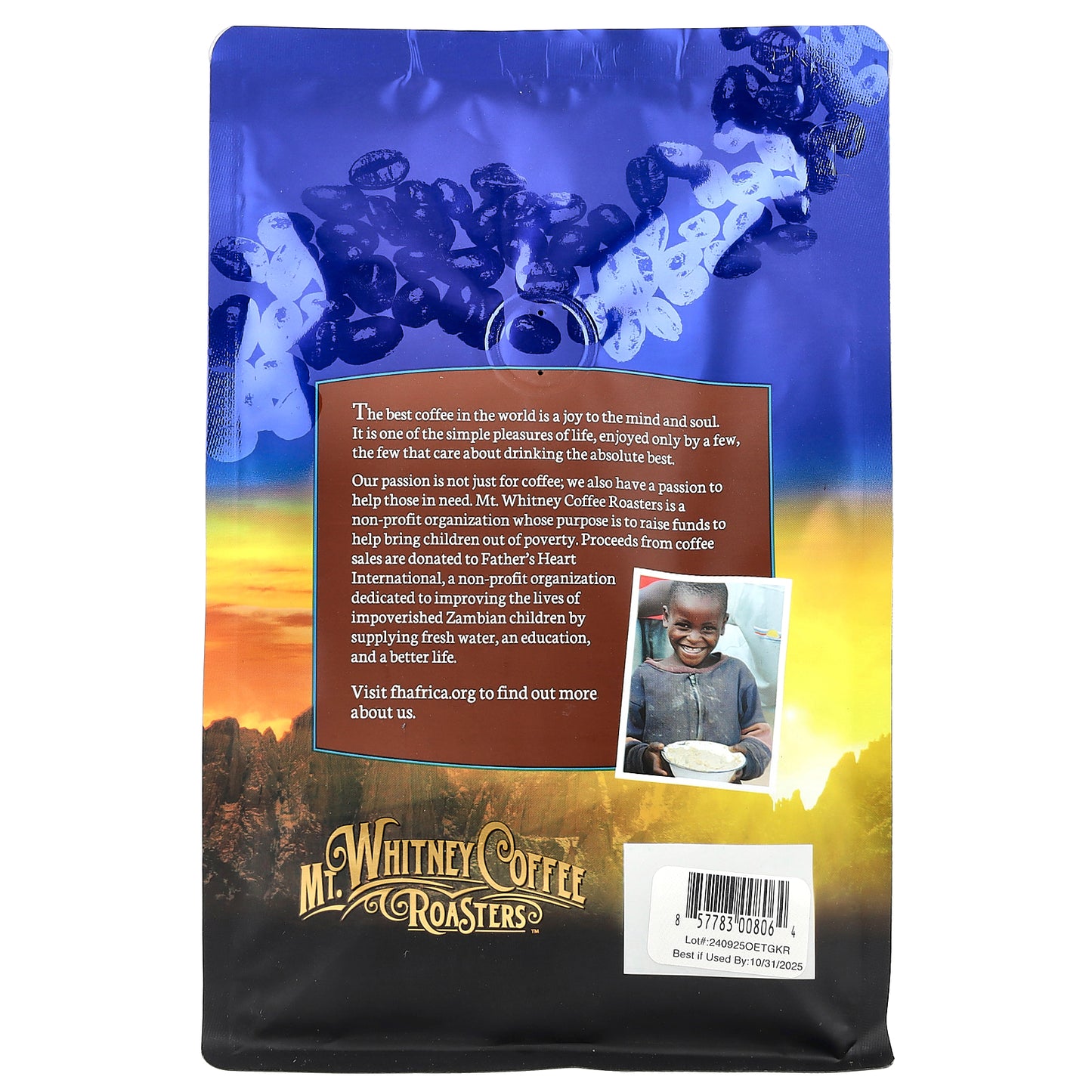Mt. Whitney Coffee Roasters, Organic Ethiopia Guji, Whole Bean Coffee, Medium Roast, 12 oz (340 g)