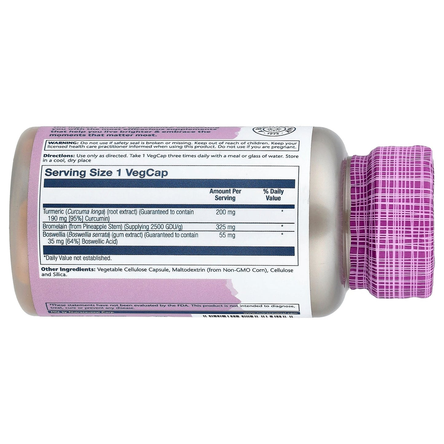 Solaray, Vital Extracts, Turmeric with Bromelain & Boswellia, 60 VegCaps