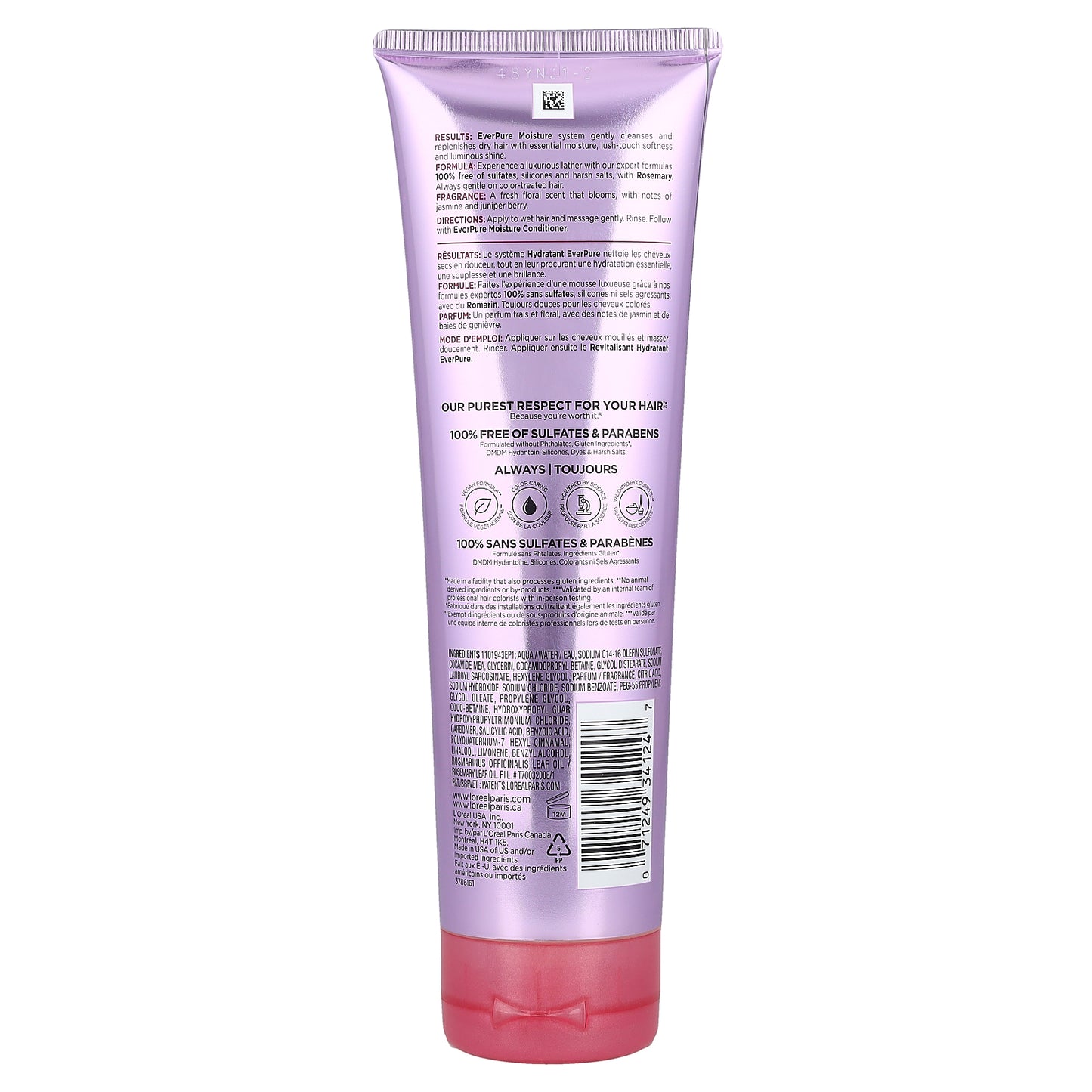 L'Oréal, Ever Pure, Moisture Shampoo, Rosemary, 8.5 fl oz (250 ml)