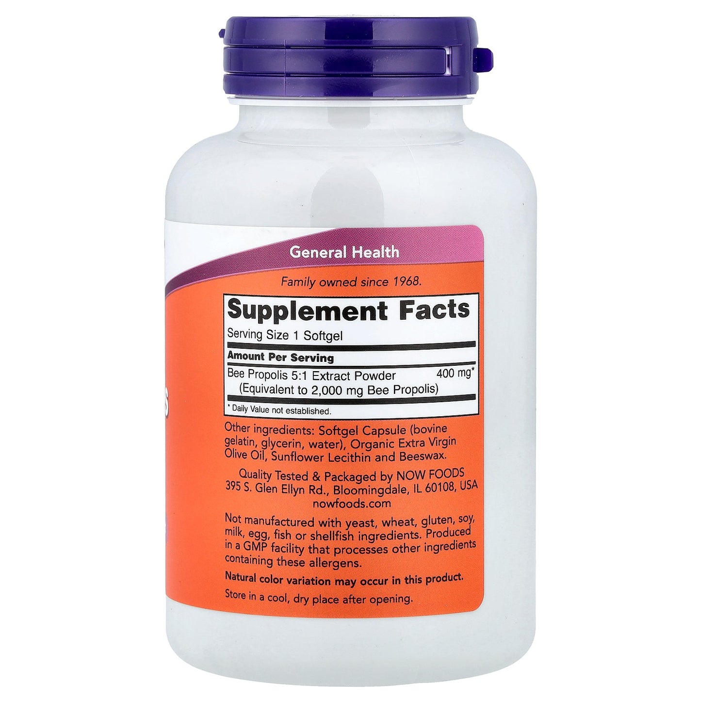 NOW Foods, Propolis 2000, 5:1 Extract, 90 Softgels (400 mg per Softgel)