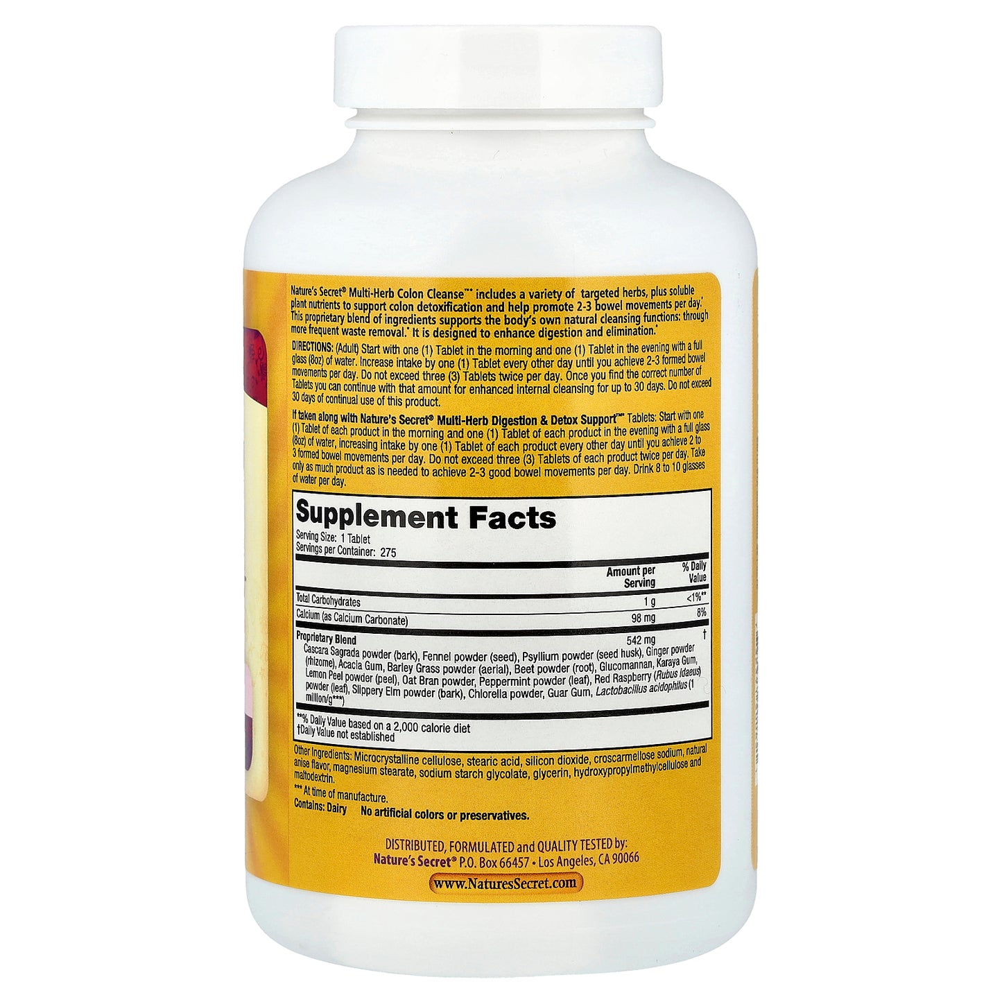 Nature's Secret, Multi-Herb Colon Cleanse™, 275 Tablets